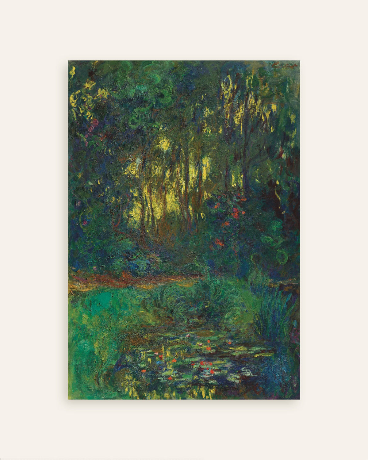 Poster Hörn av näckrosdammen (1918–1919) av Claude Monet, miniatyr