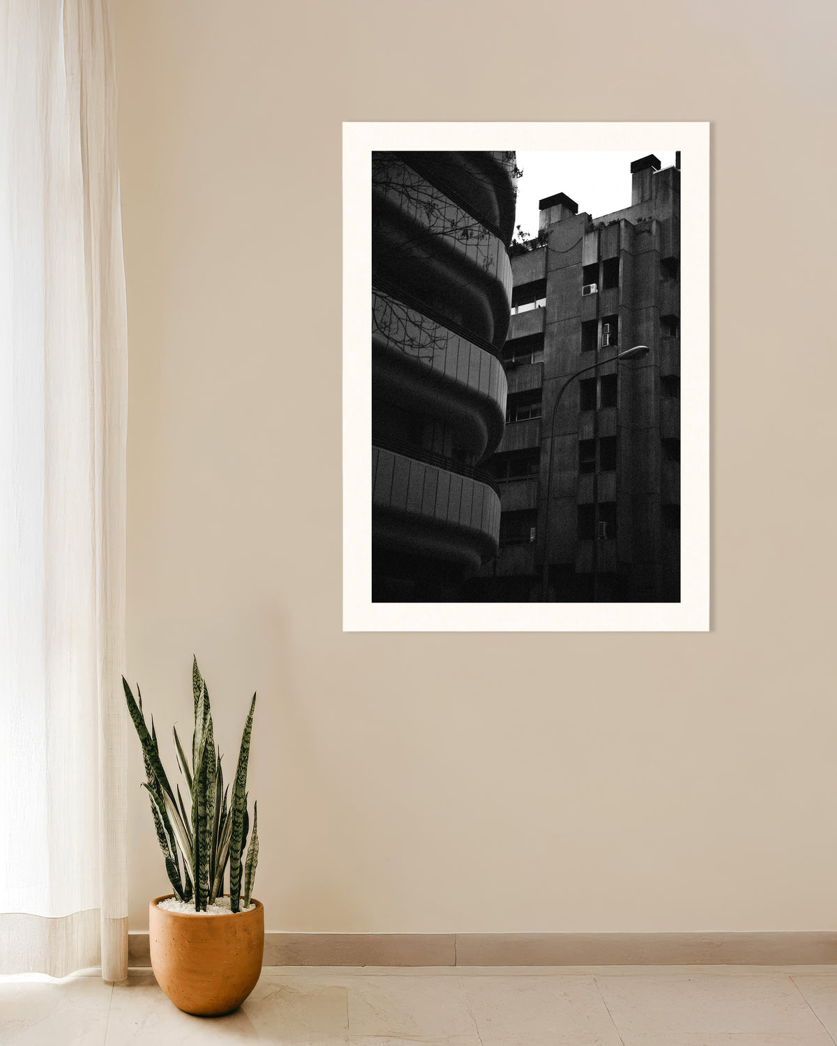 Poster ”Böjd fasad och betongtorn”