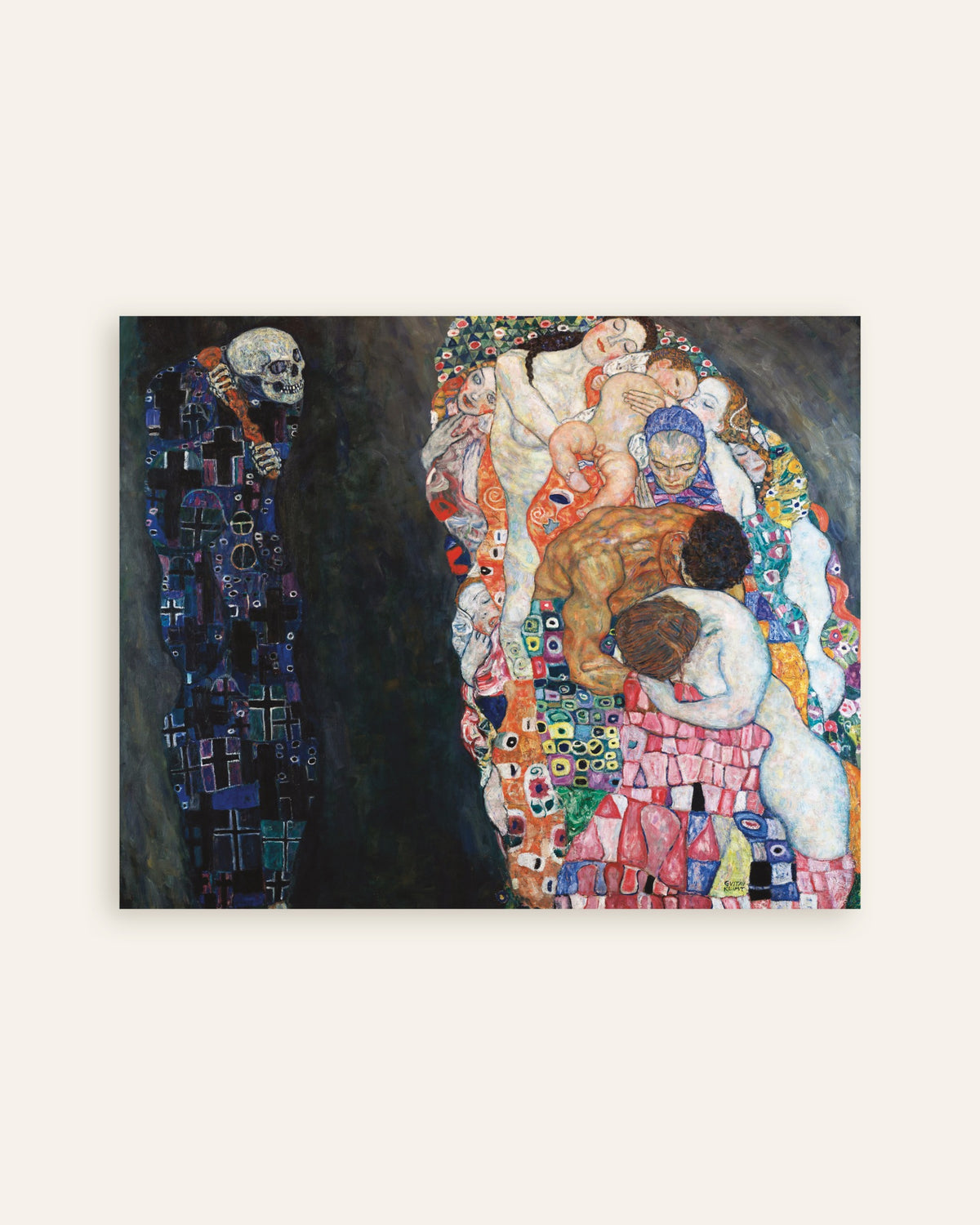Poster med Död och liv (1910–1915) av Gustav Klimt, miniatyrbild