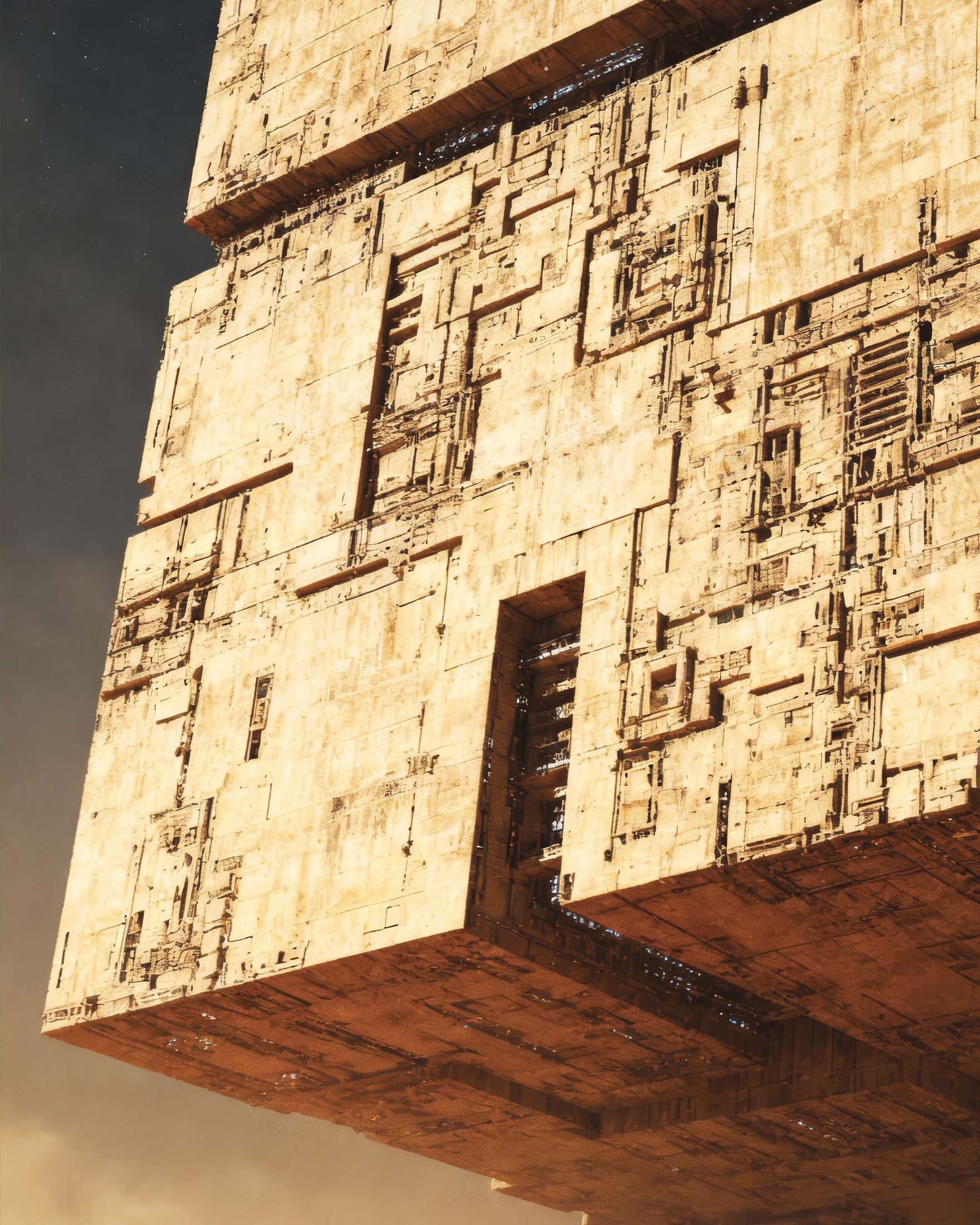 Kolossal Ökenkub, Dune, Sci-Fi Megastruktur Affischer