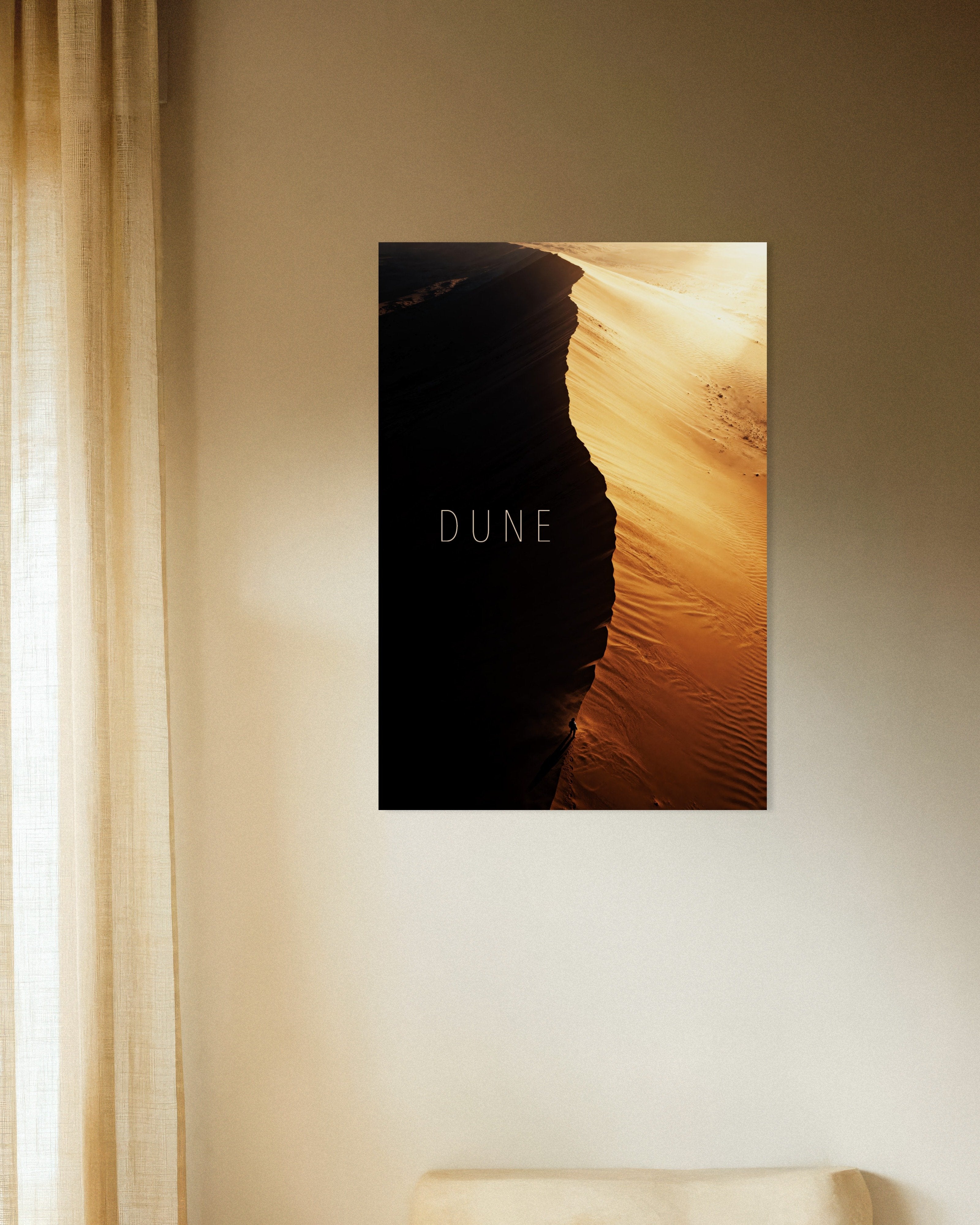 Poster of Dune Ridge Poster, Desert Horizon Art Print
