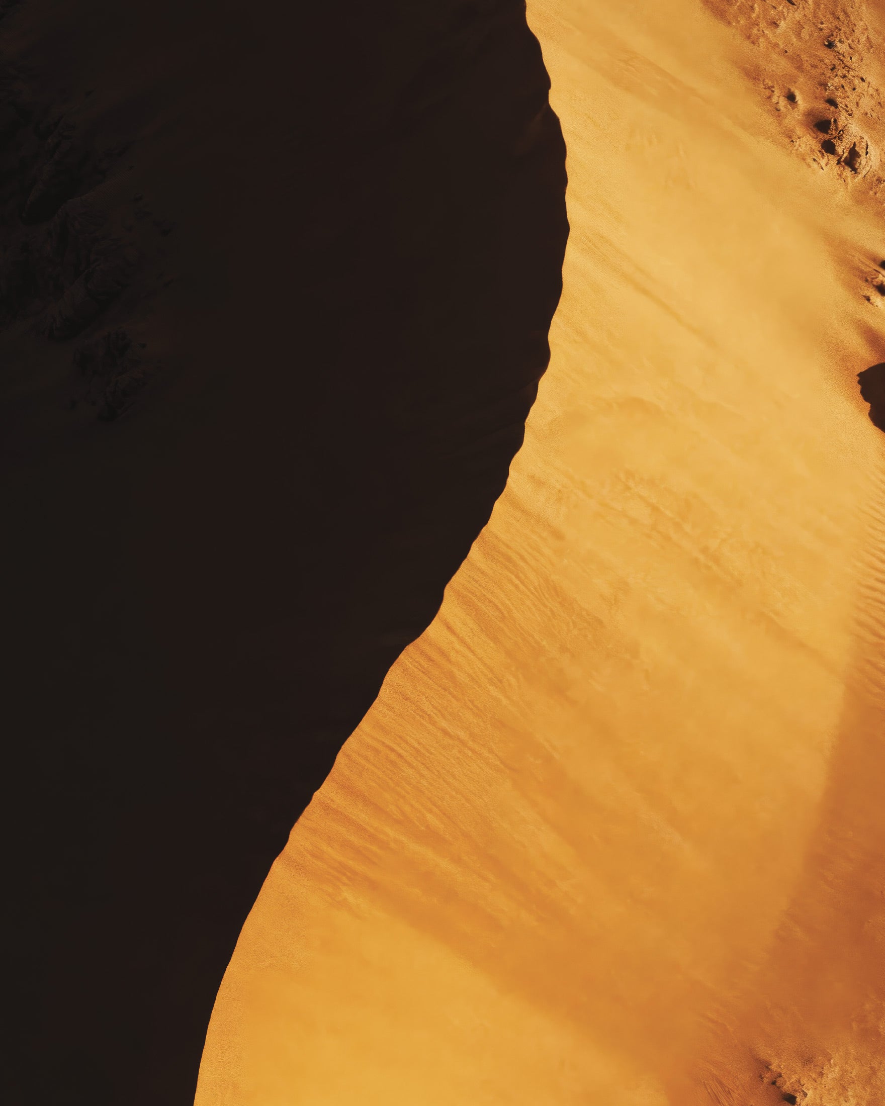 Golden Dune Curve Poster, Desert Shadow Affischer