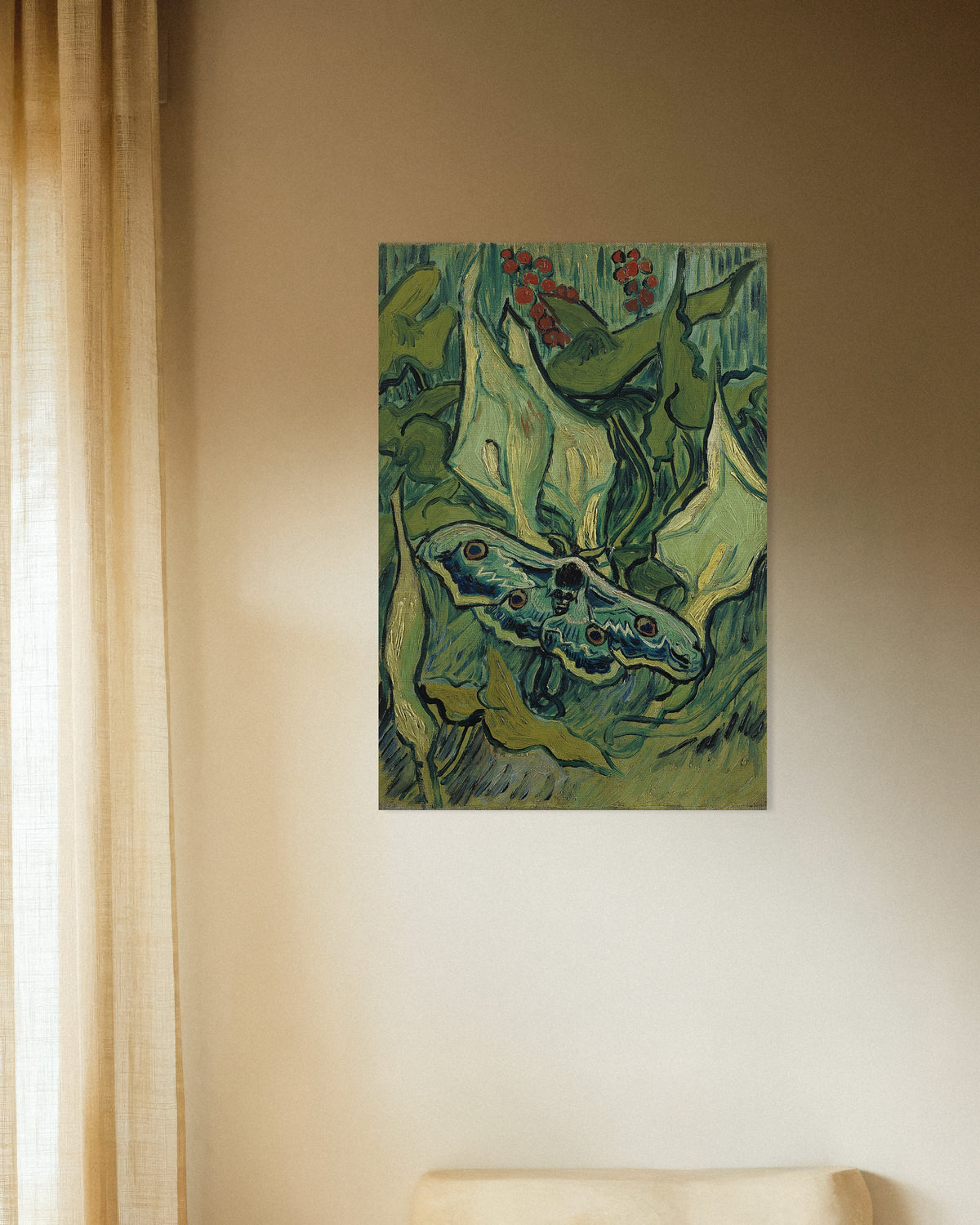 Poster med Kejsarfjäril (1889) av Vincent van Gogh