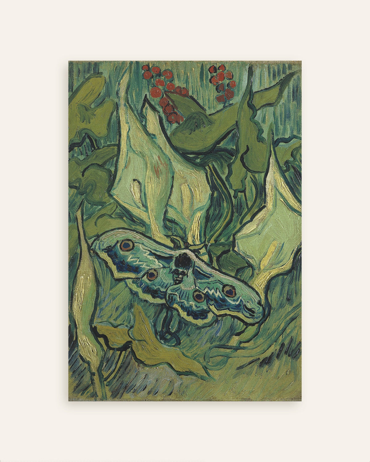 Poster med Kejsarfjäril (1889) av Vincent van Gogh, miniatyr