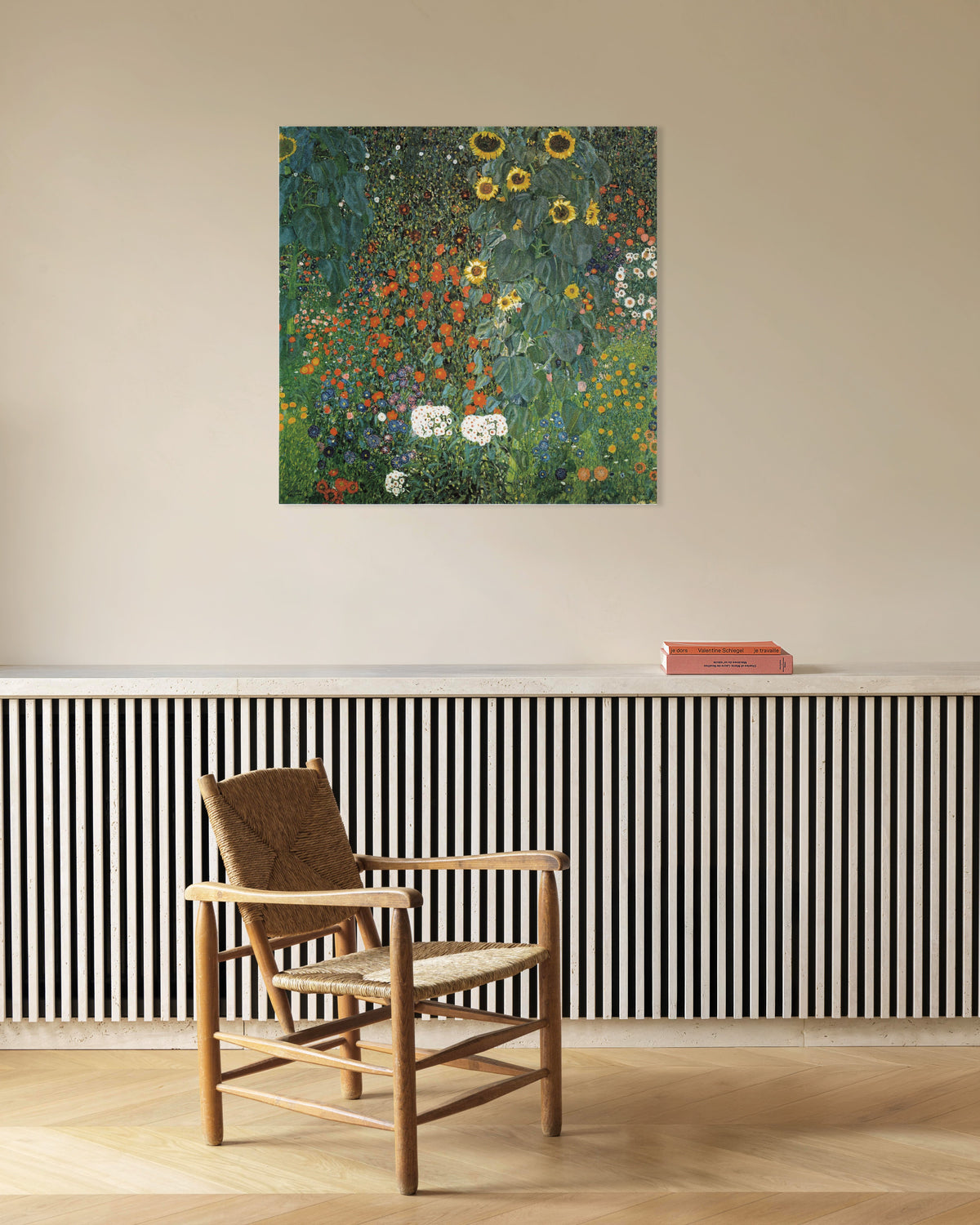 Poster Bondeträdgård med solrosor (1907) av Gustav Klimt