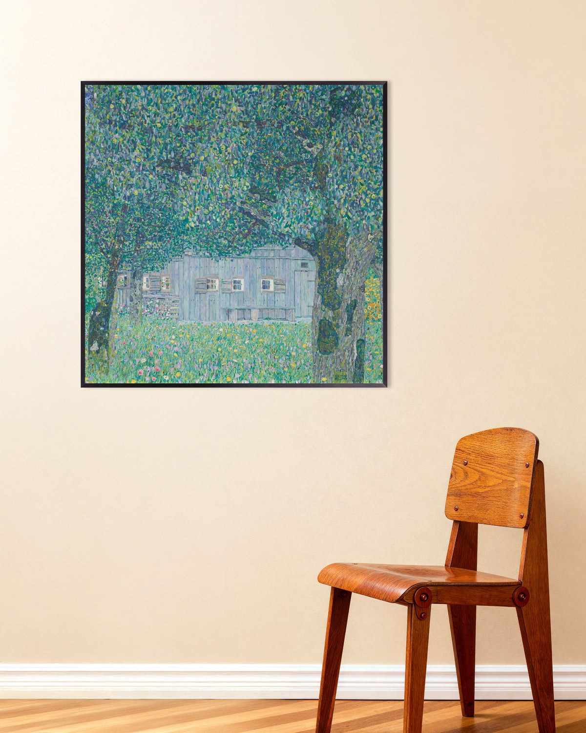 Poster Bondgård i Buchberg (1911) av Gustav Klimt med metallram