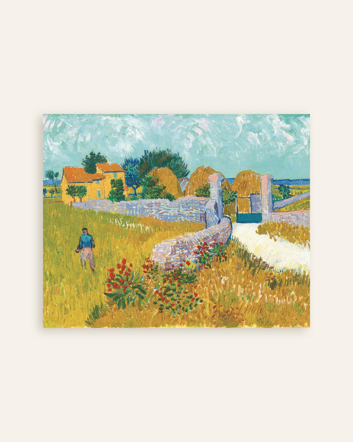 Poster av Bondgård i Provence (1888) av Vincent van Gogh, miniatyrbild