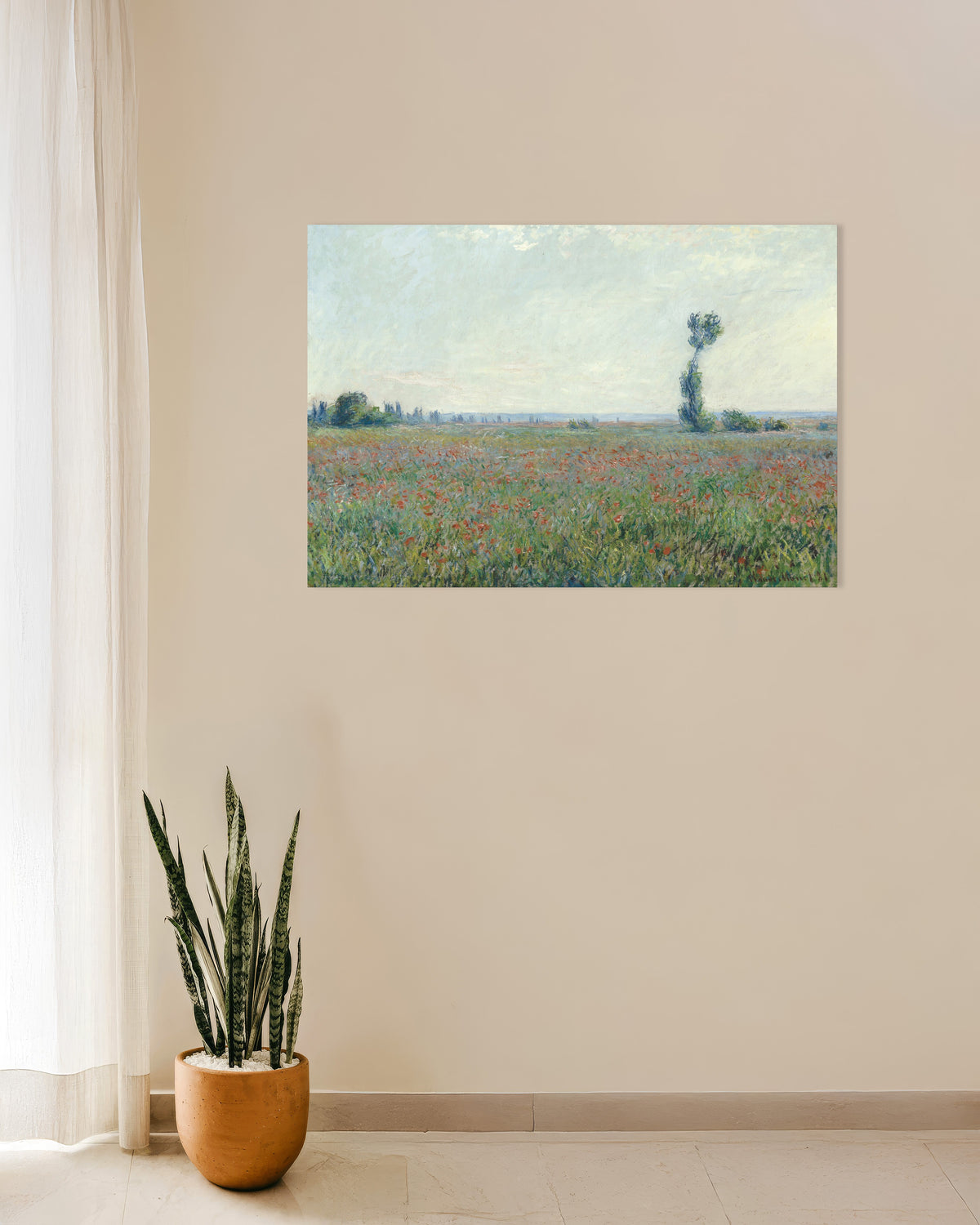Poster Vallmofält av Claude Monet