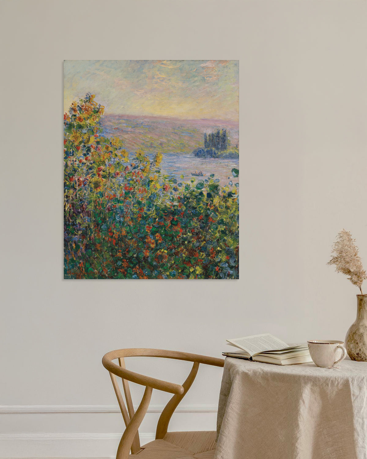 Poster Rabatter i Vétheuil (1881) av Claude Monet