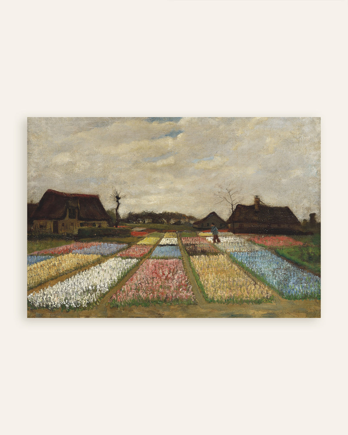Poster av Blomsterbäddar i Holland (ca 1883) av Vincent van Gogh, miniatyrbild