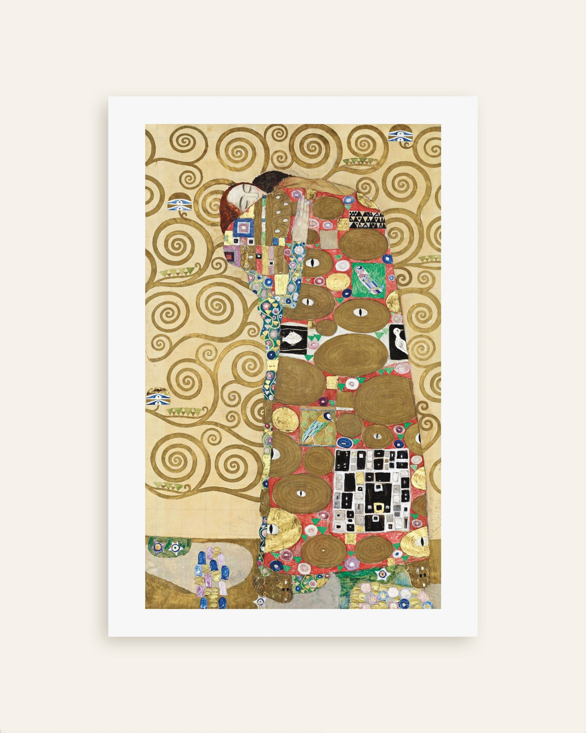 Poster med Uppfyllelse, Stocletfrisen (1910–1911) av Gustav Klimt, miniatyr