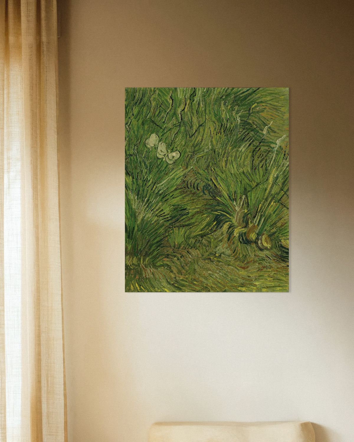Poster med Trädgård med fjärilar (1889) av Vincent van Gogh