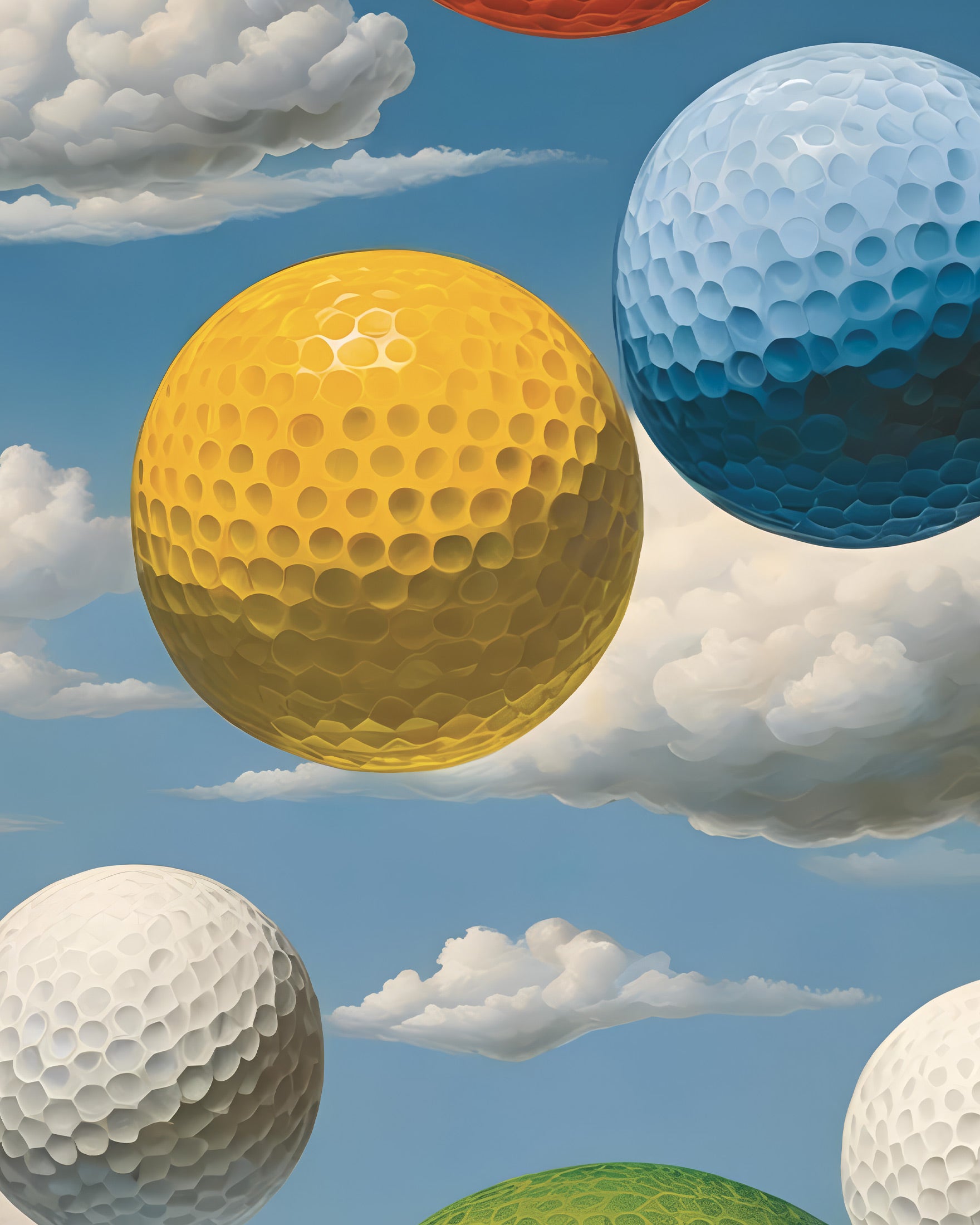 Golfvärldar – Surrealistisk himmel poster