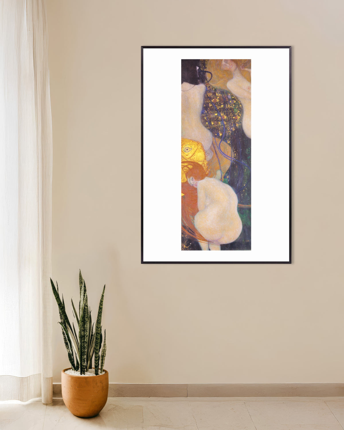 Poster Guldfiskar (1901–1902) av Gustav Klimt med metallram