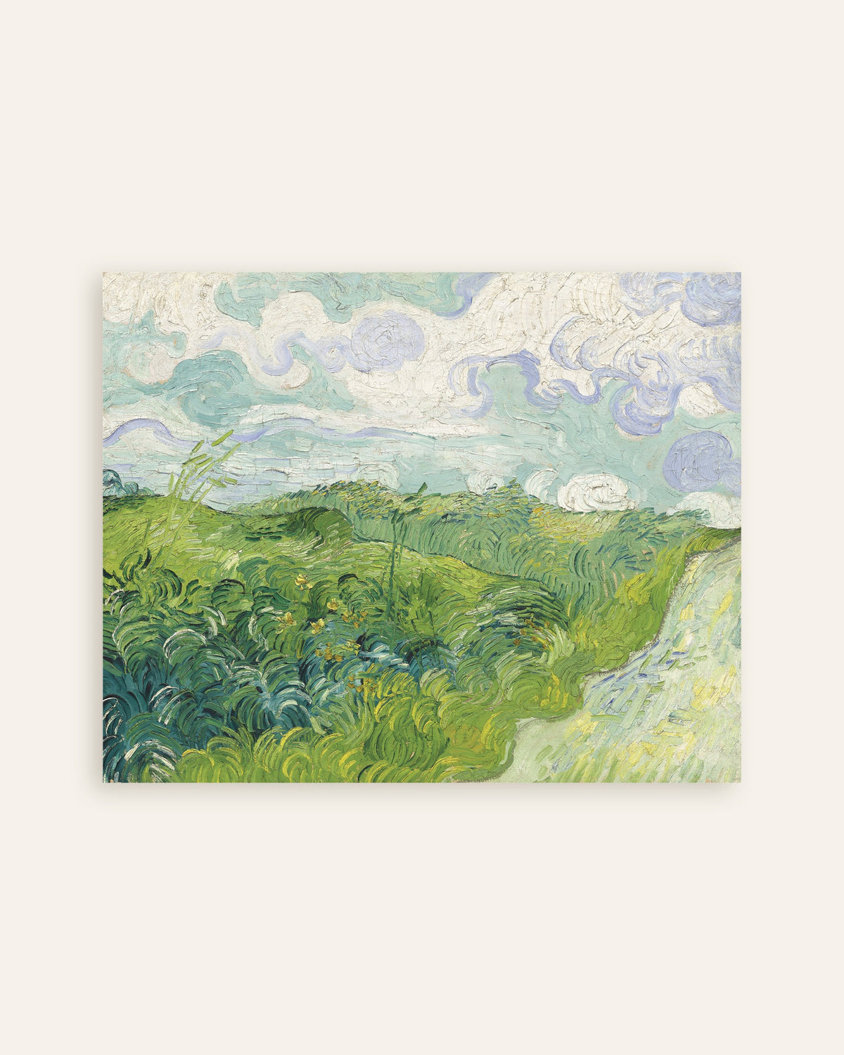 Miniatyrbild av en poster med Gröna vetefält, Auvers (1890) av Vincent van Gogh