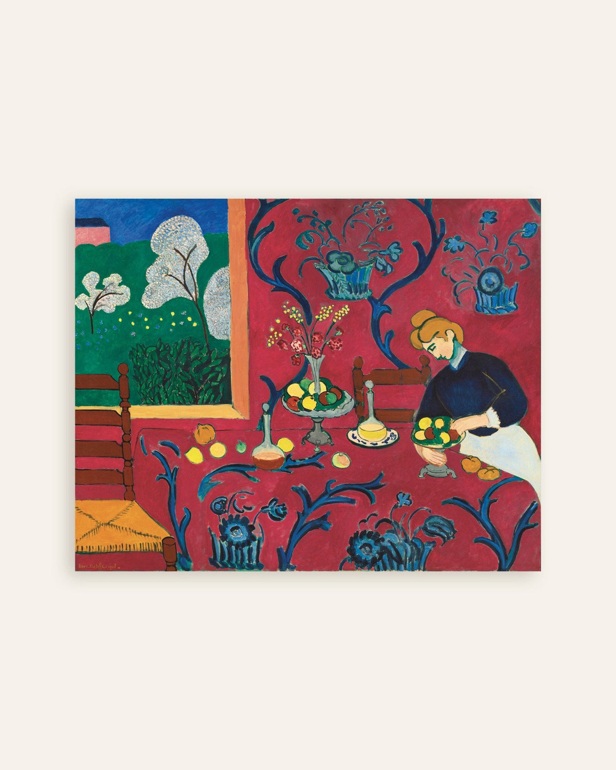 Poster av Harmoni i rött (1908) av Henri Matisse, miniatyr