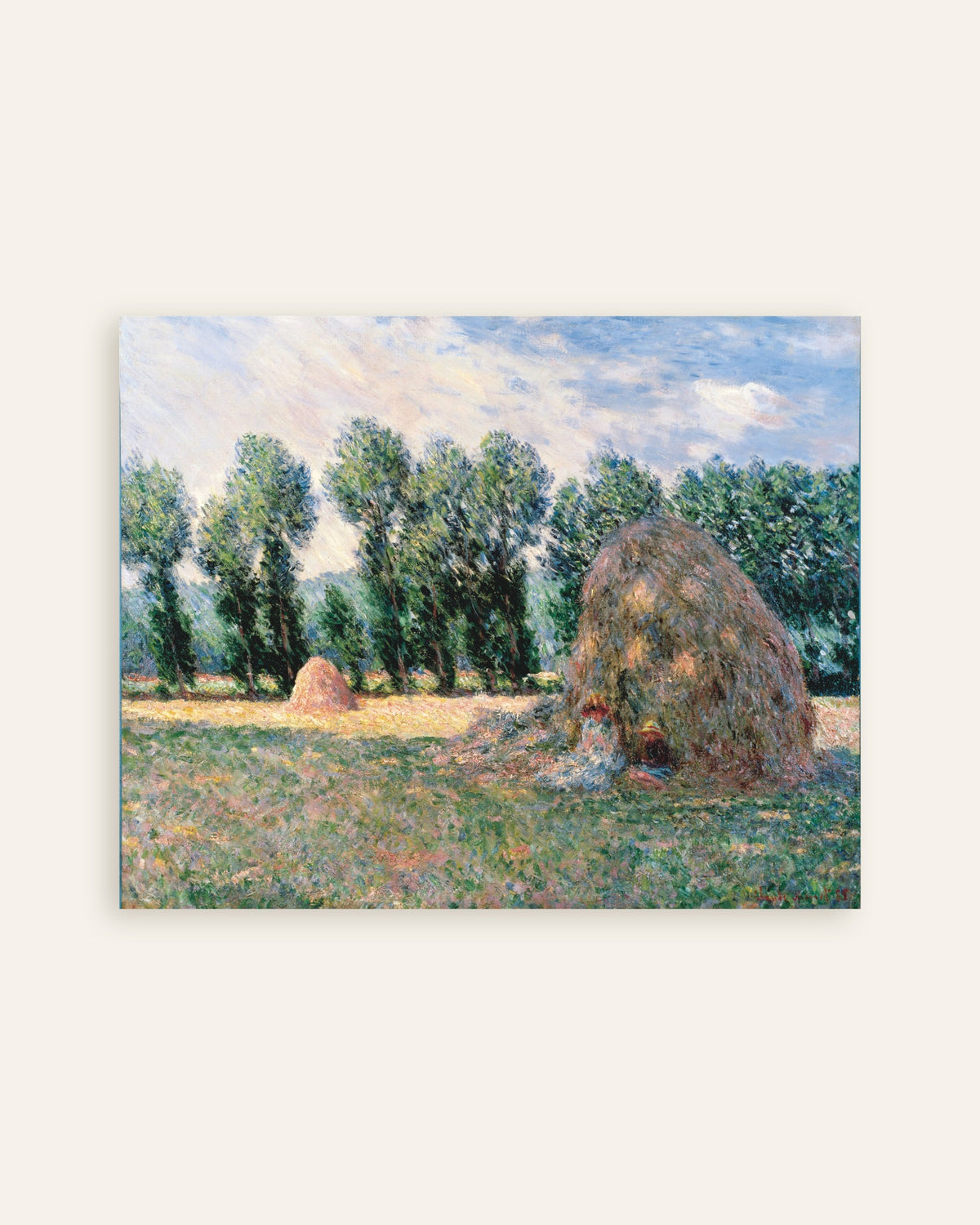 Poster Höstackar (1885) av Claude Monet, miniatyr