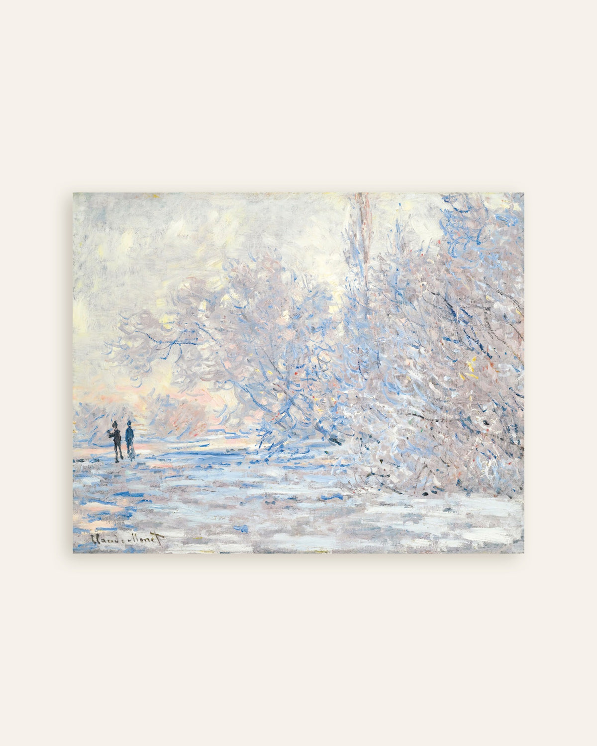 Poster Rimfrost i Giverny (1885) av Claude Monet, miniatyr