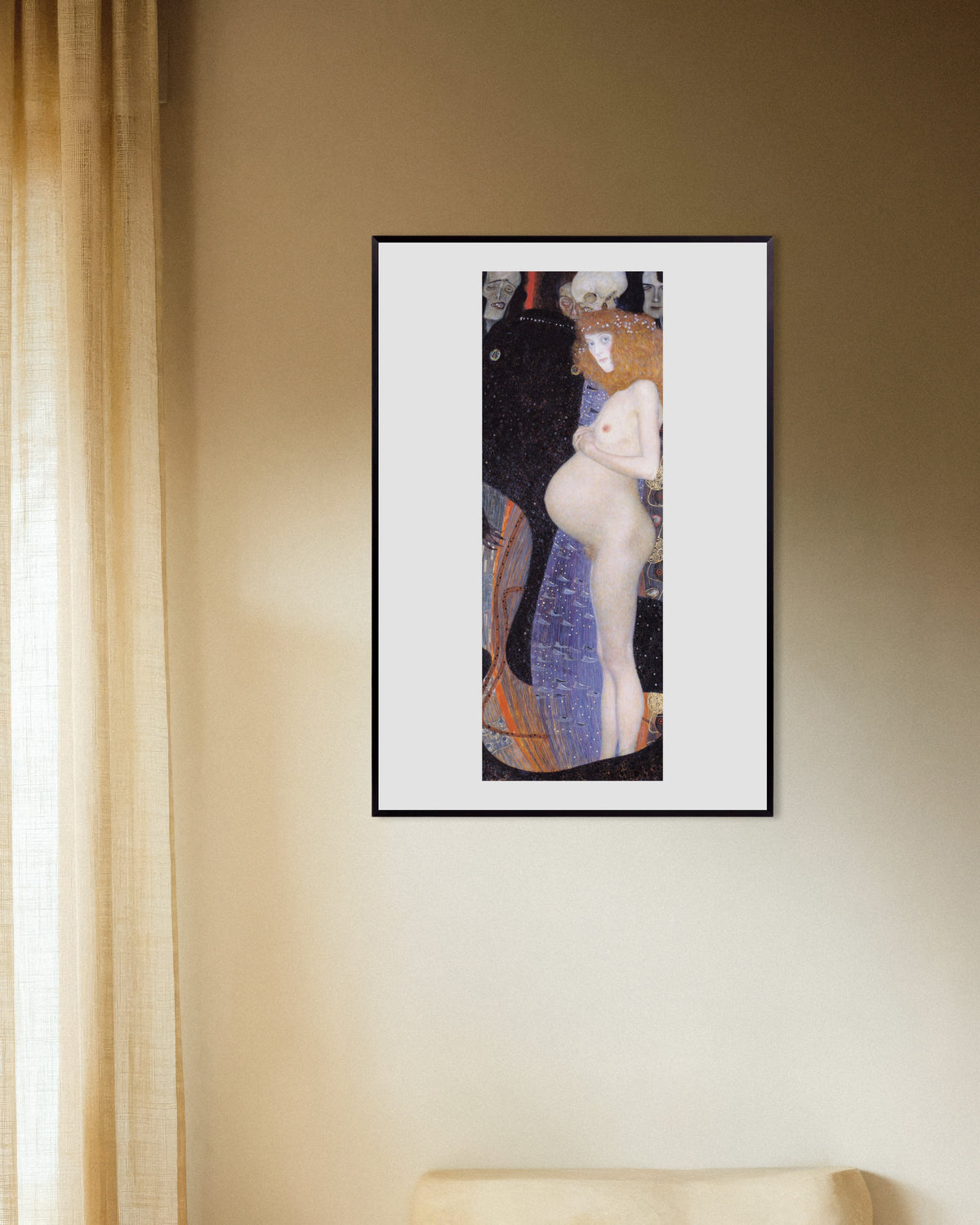 Poster Hoppet I (1903) av Gustav Klimt med metallram