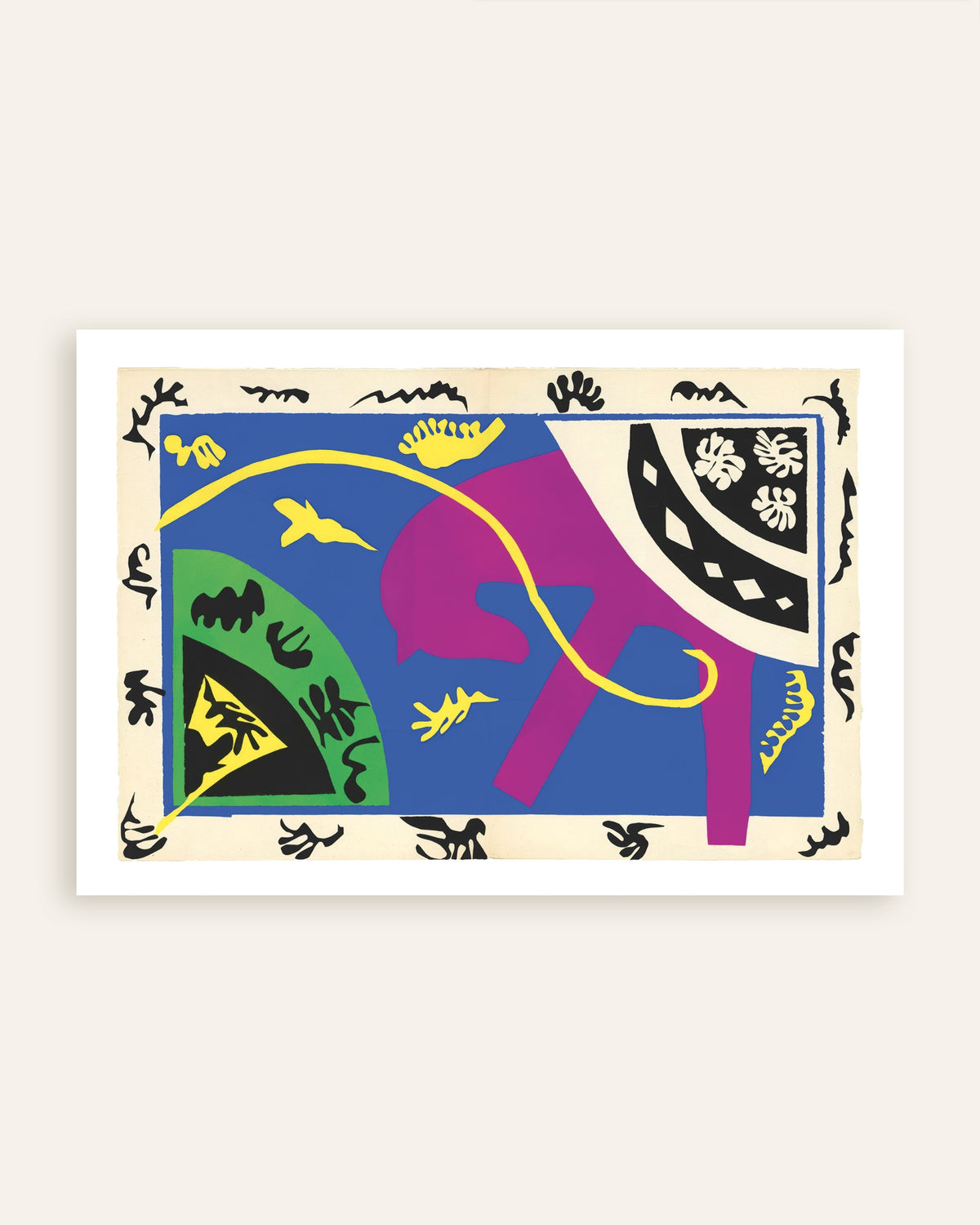 Poster med Häst, ryttare och clown (Jazz, 1947) av Henri Matisse, miniatyr