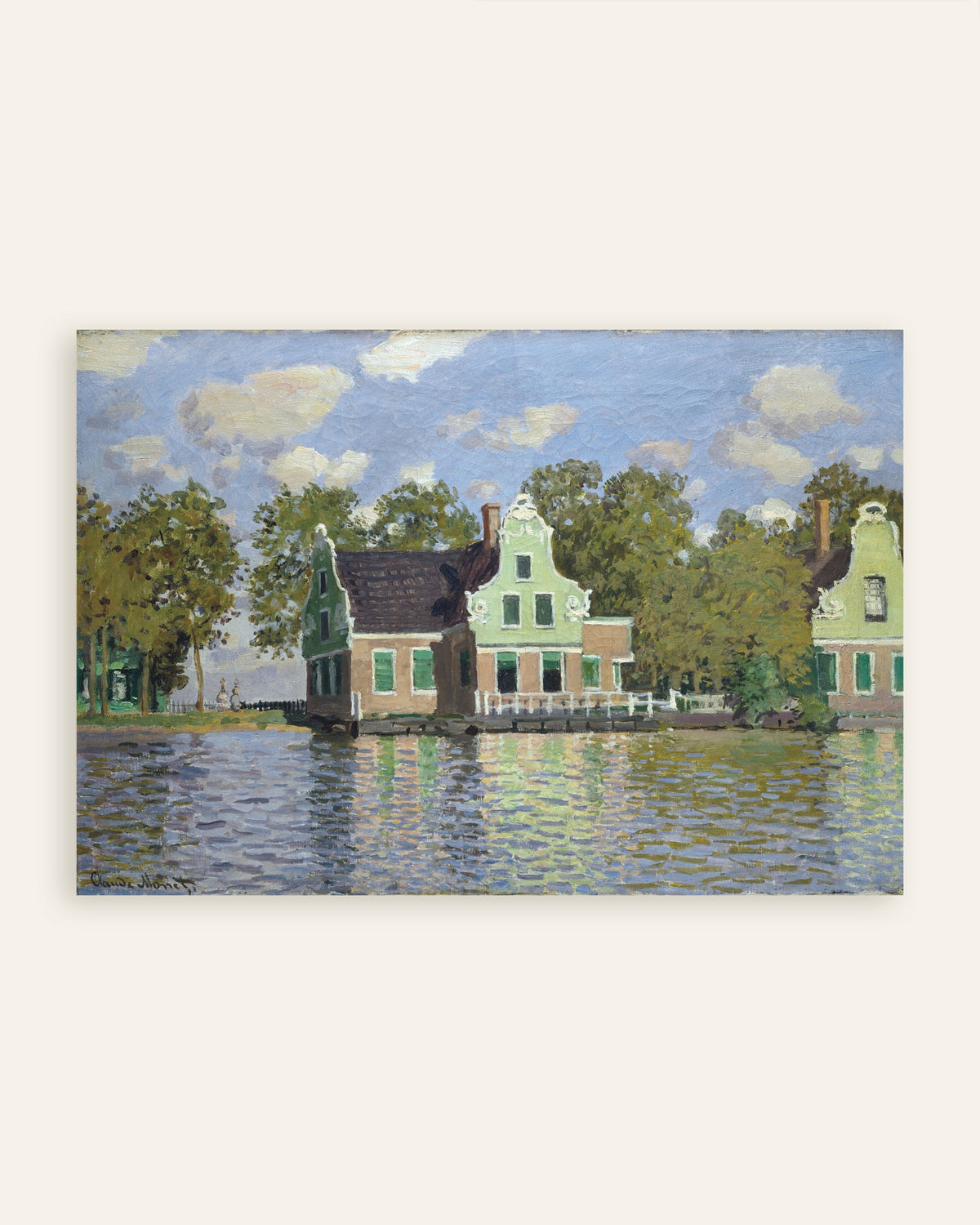 Poster Hus vid Zaans strand (1871) av Claude Monet, miniatyr