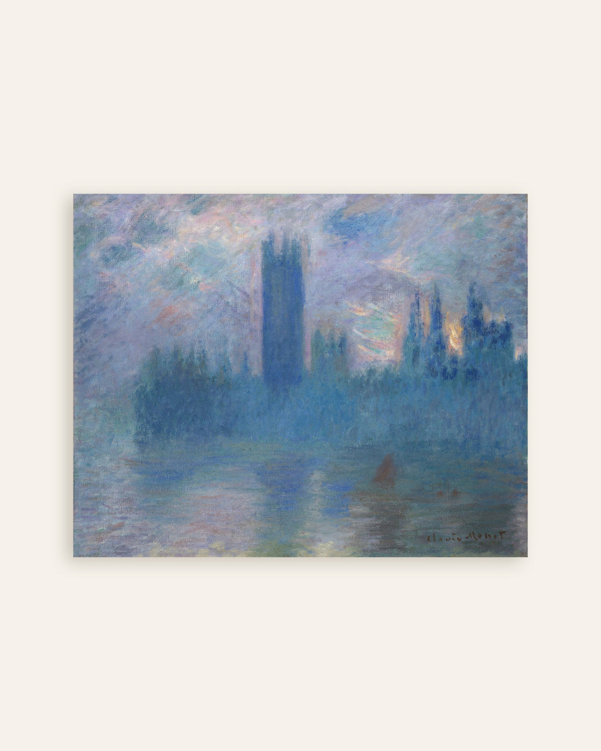 Poster Parlamentet i London (1900) av Claude Monet, miniatyr