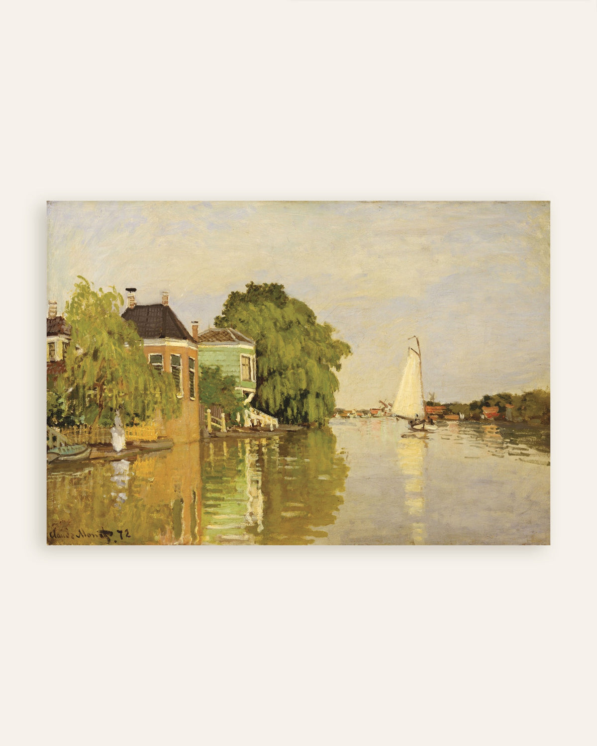 Poster Hus vid Achterzaan (1871) av Claude Monet, miniatyr