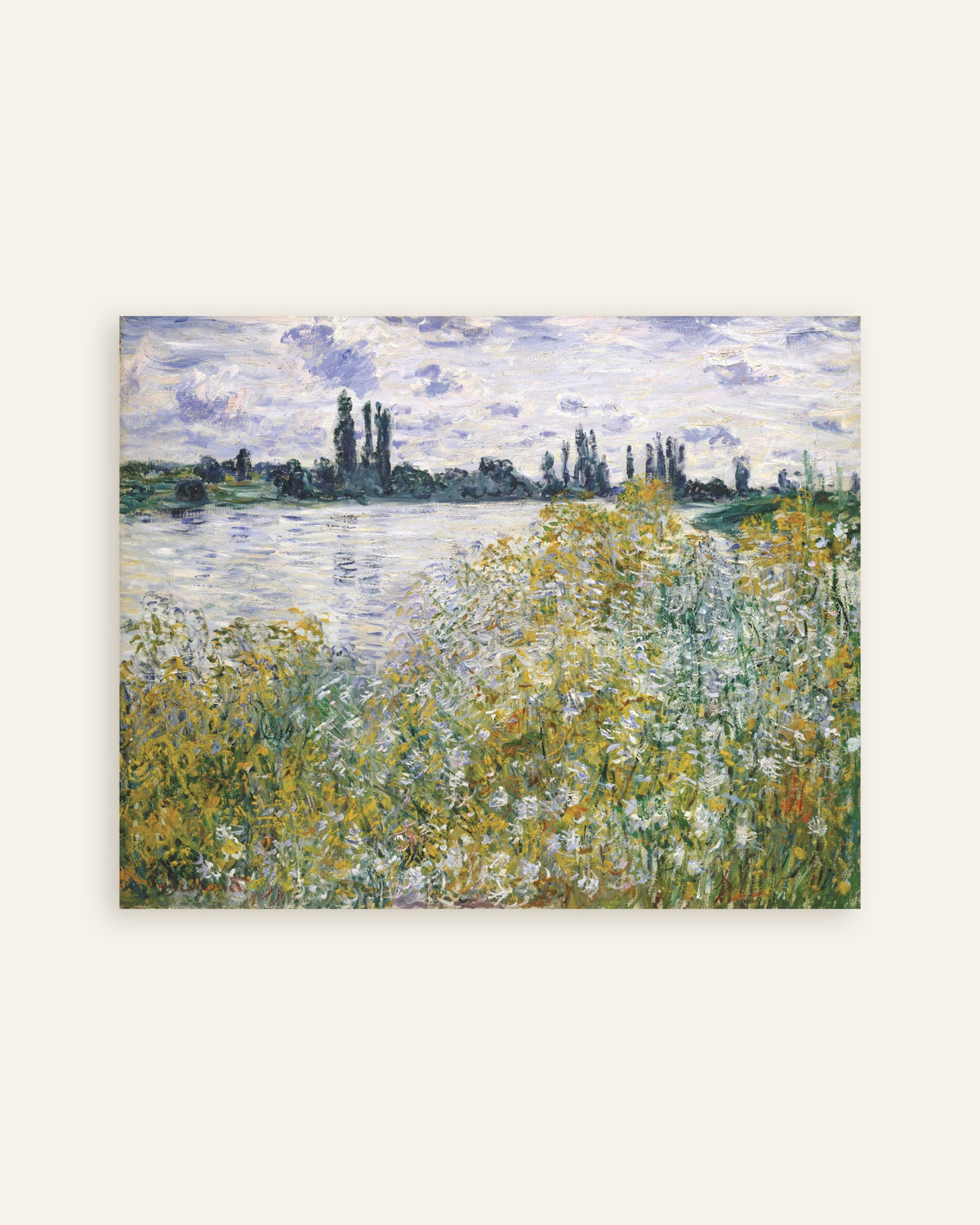 Poster Blomsterön vid Vétheuil (1880) av Claude Monet, miniatyr