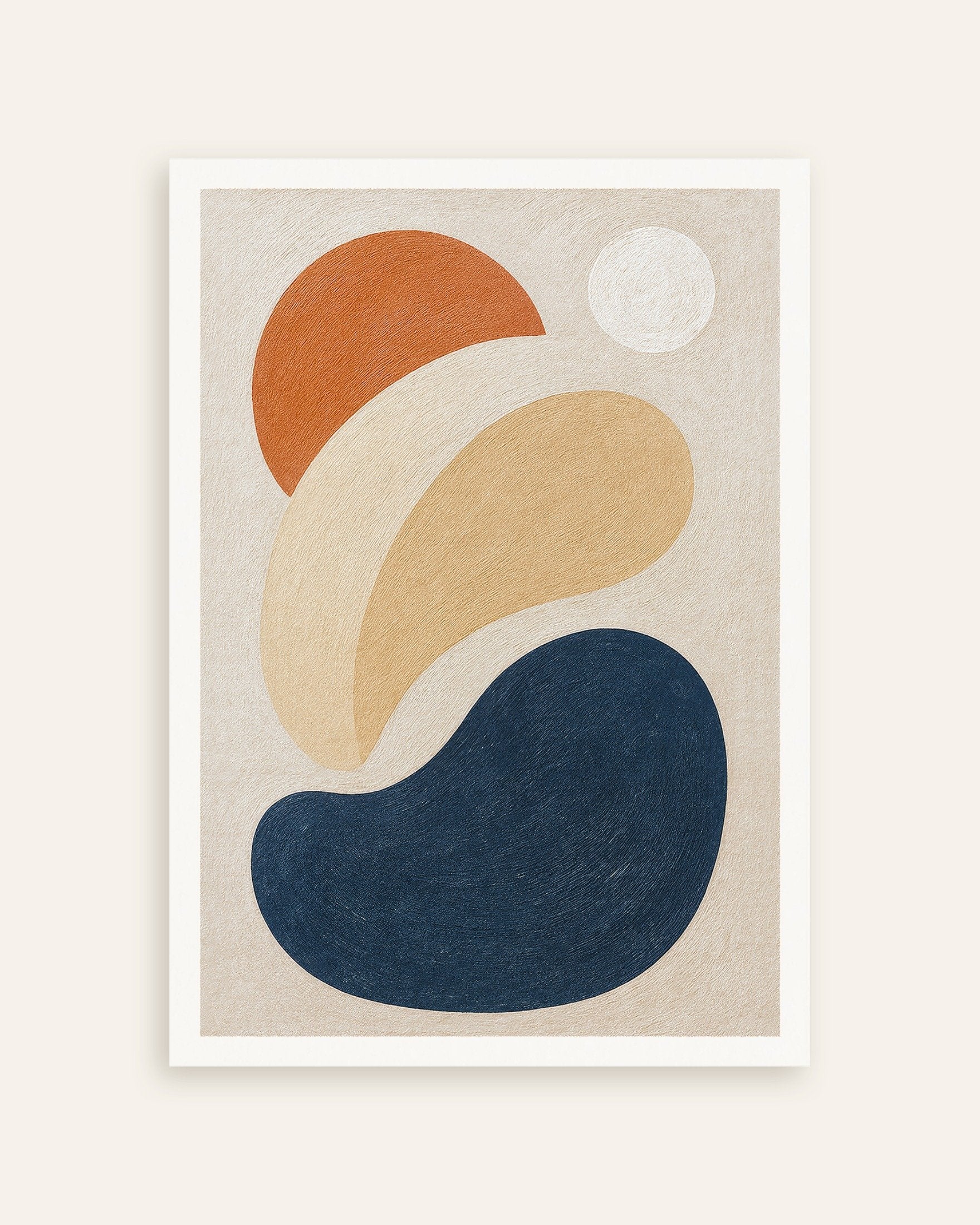Poster of Intrications – abstract shapes poster in earthy tones, thumbnail