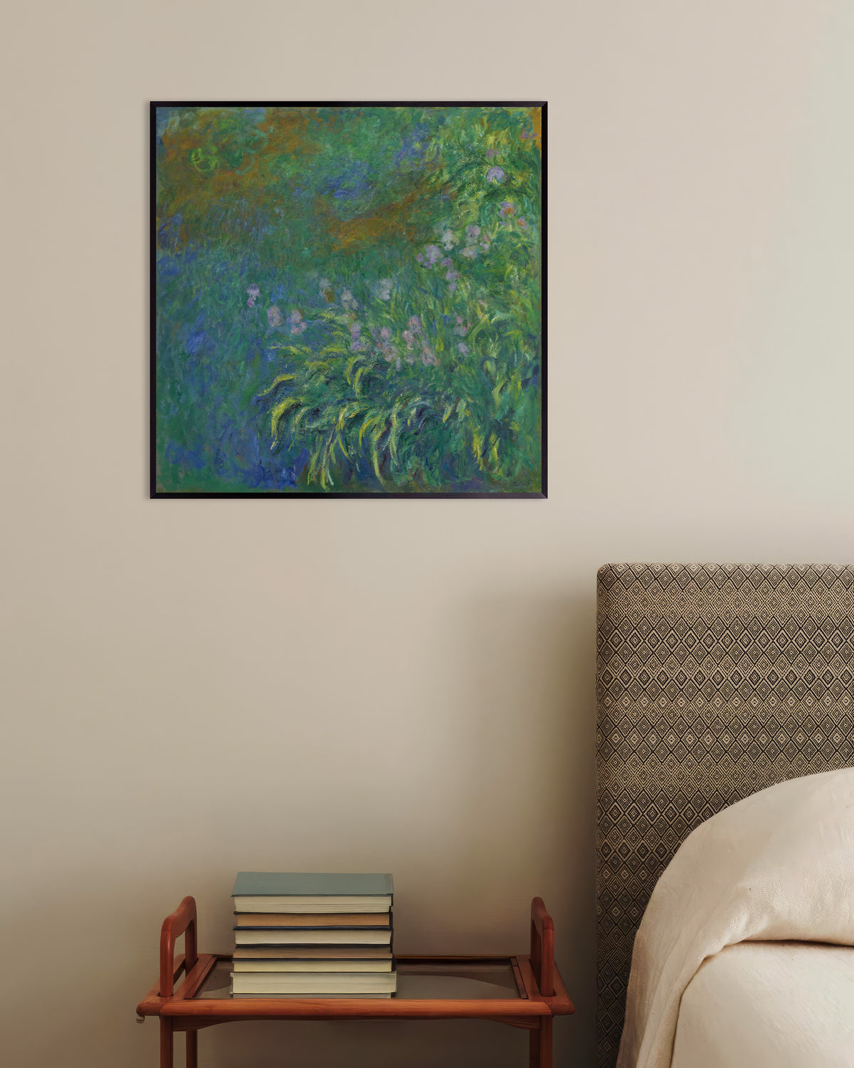 Poster Irisar (1914–1917) av Claude Monet med metallram