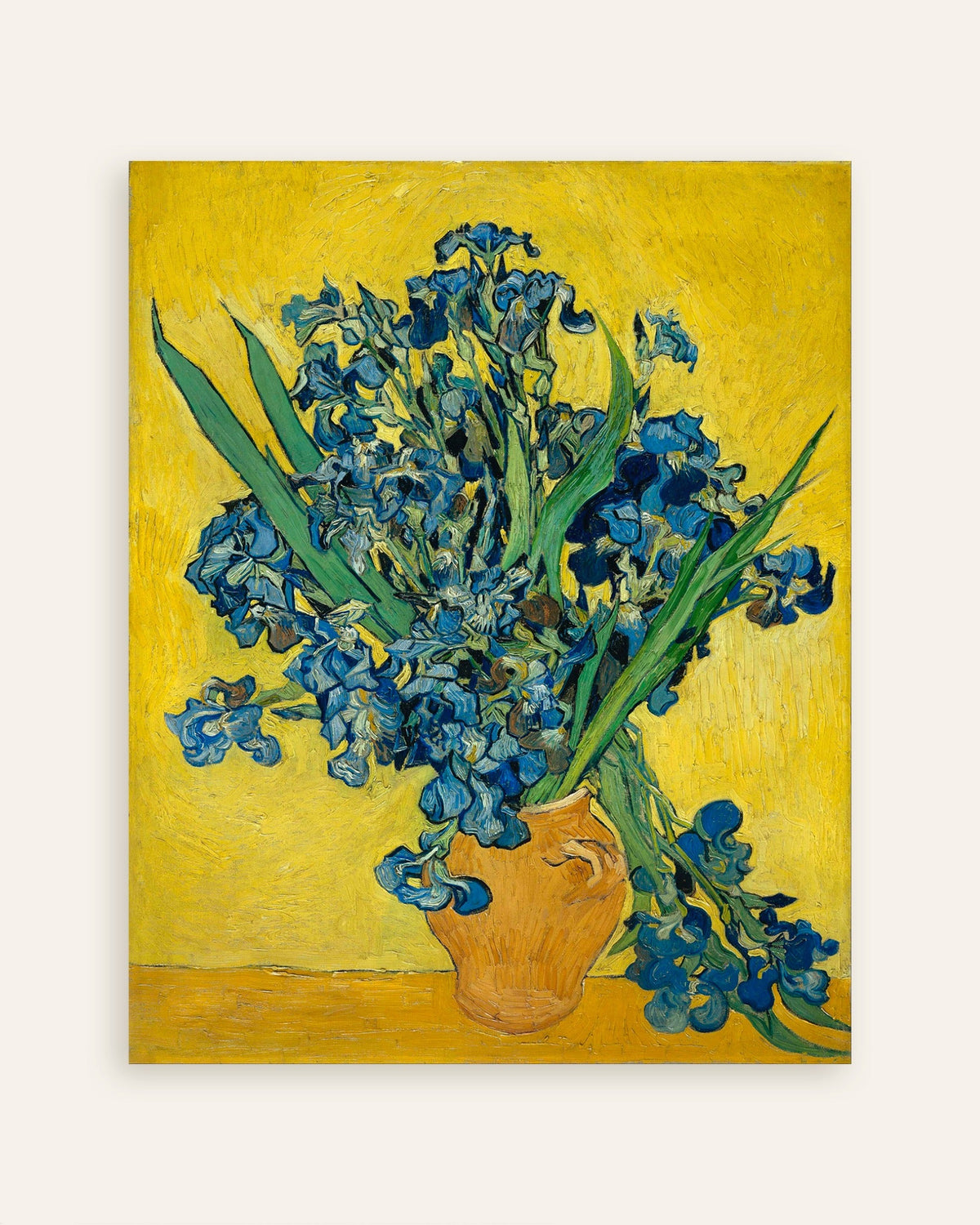Poster med Irisar i en vas (1890) av Vincent van Gogh, miniatyrbild