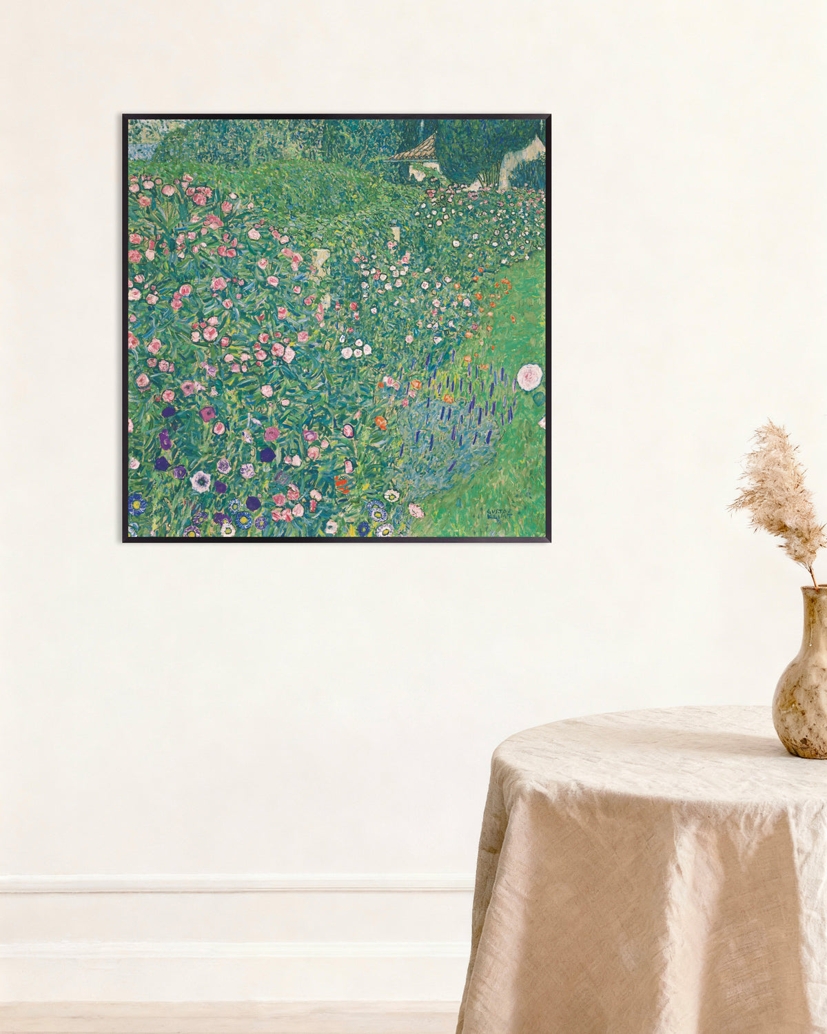 Poster Italienskt trädgårdslandskap (1913) av Gustav Klimt med metallram