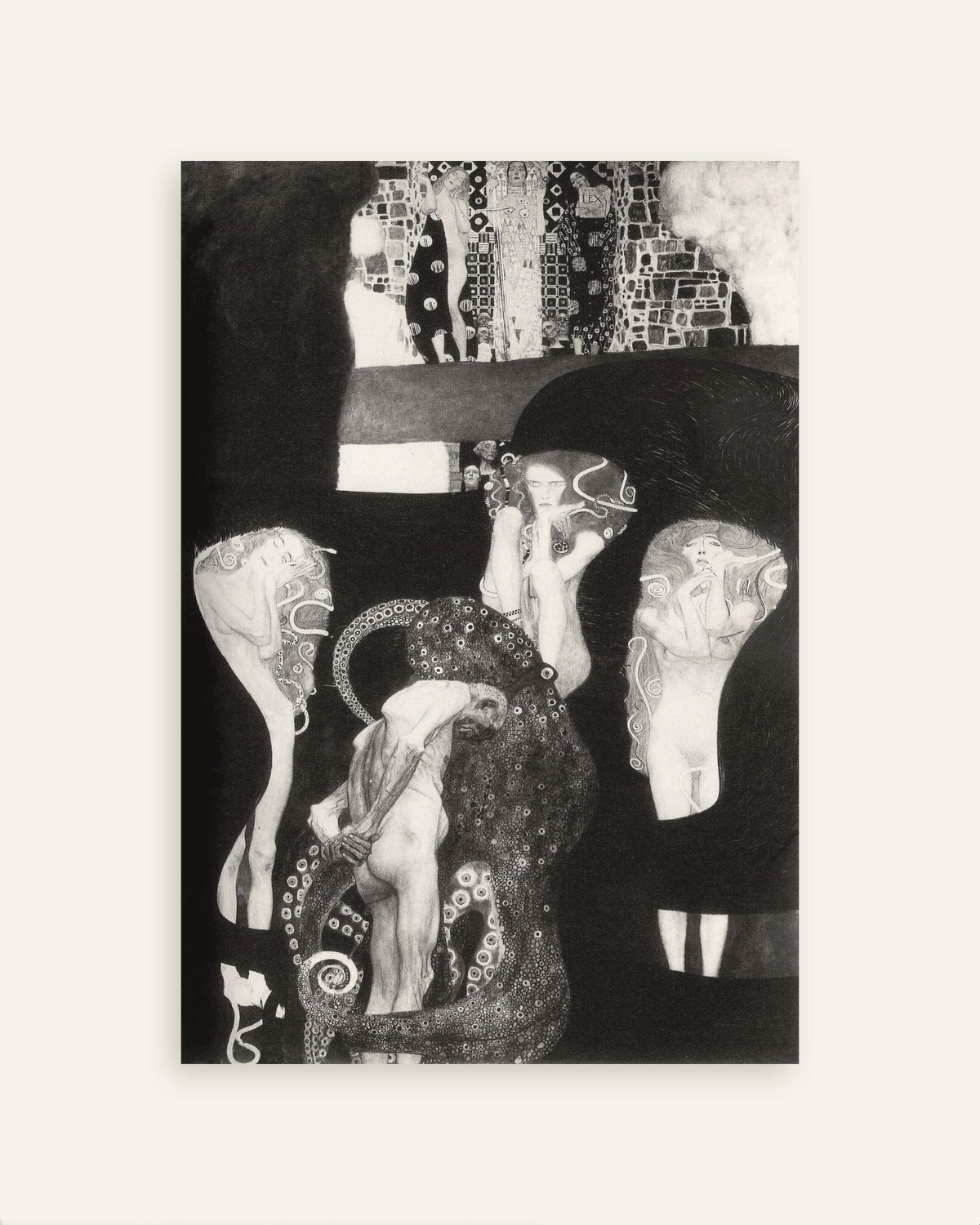 Poster Jurisprudensen (1907) av Gustav Klimt, miniatyr