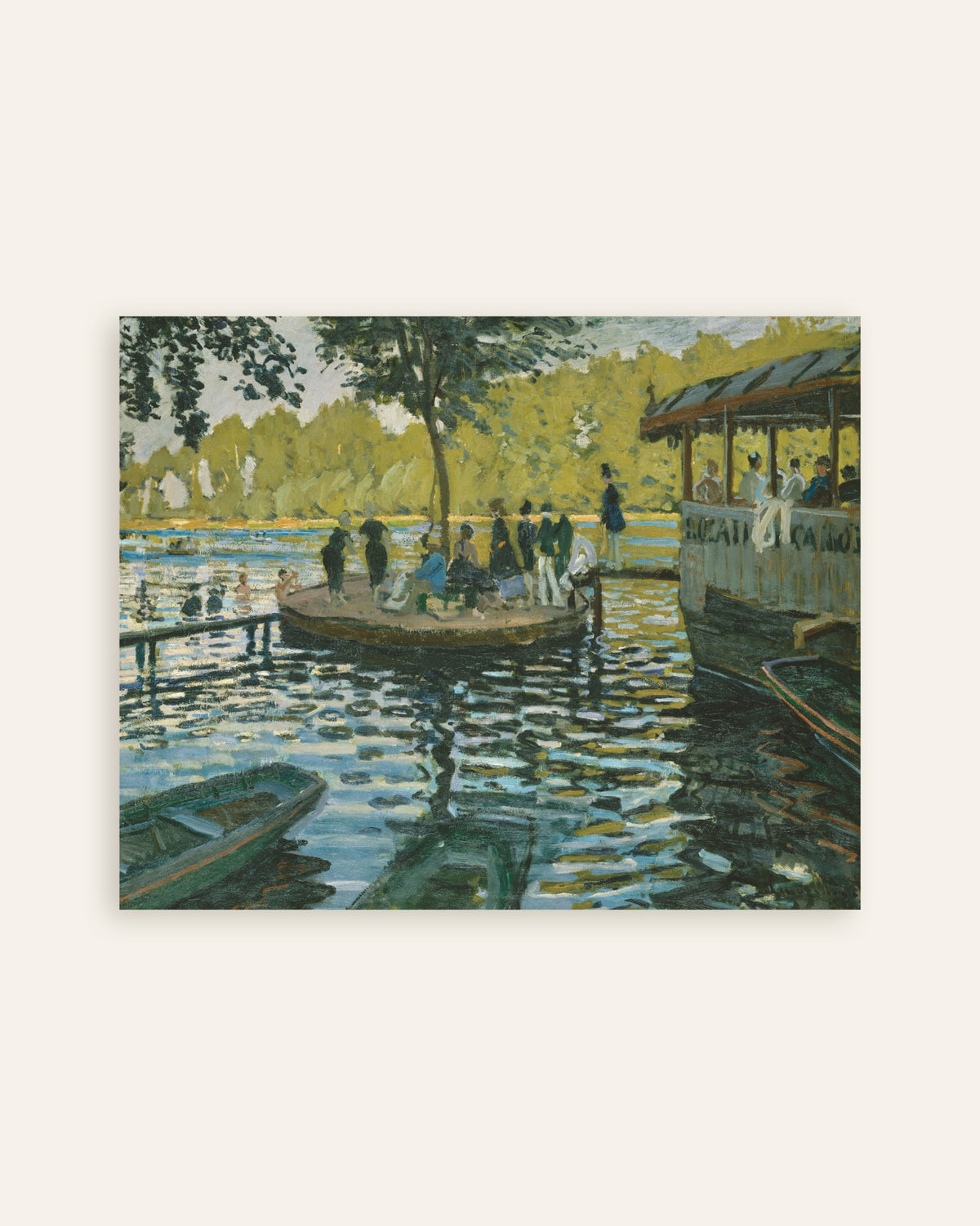 Poster La Grenouillère (1869) av Claude Monet, miniatyr