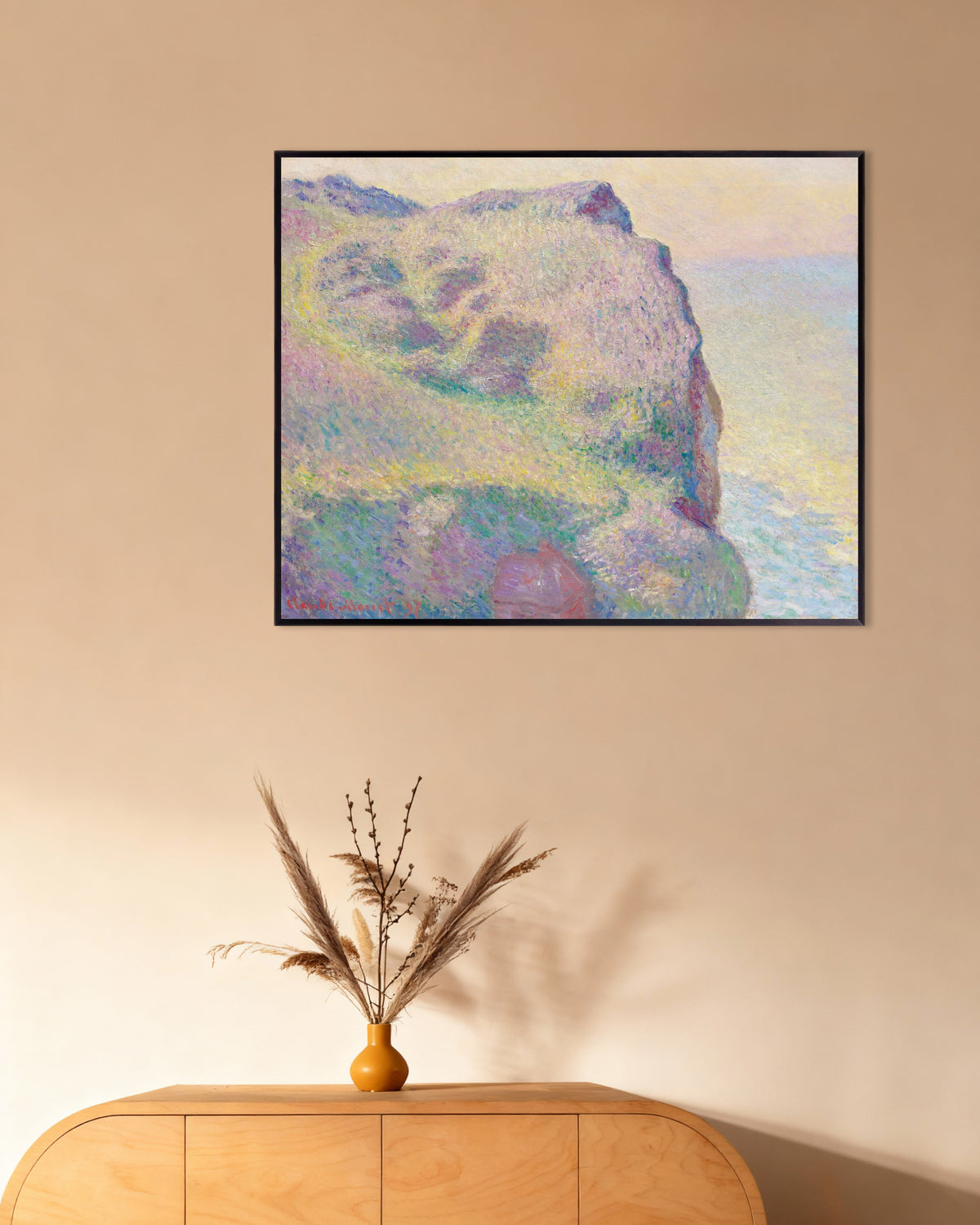 Poster Pointe du Petit Ailly (1897) av Claude Monet med metallram