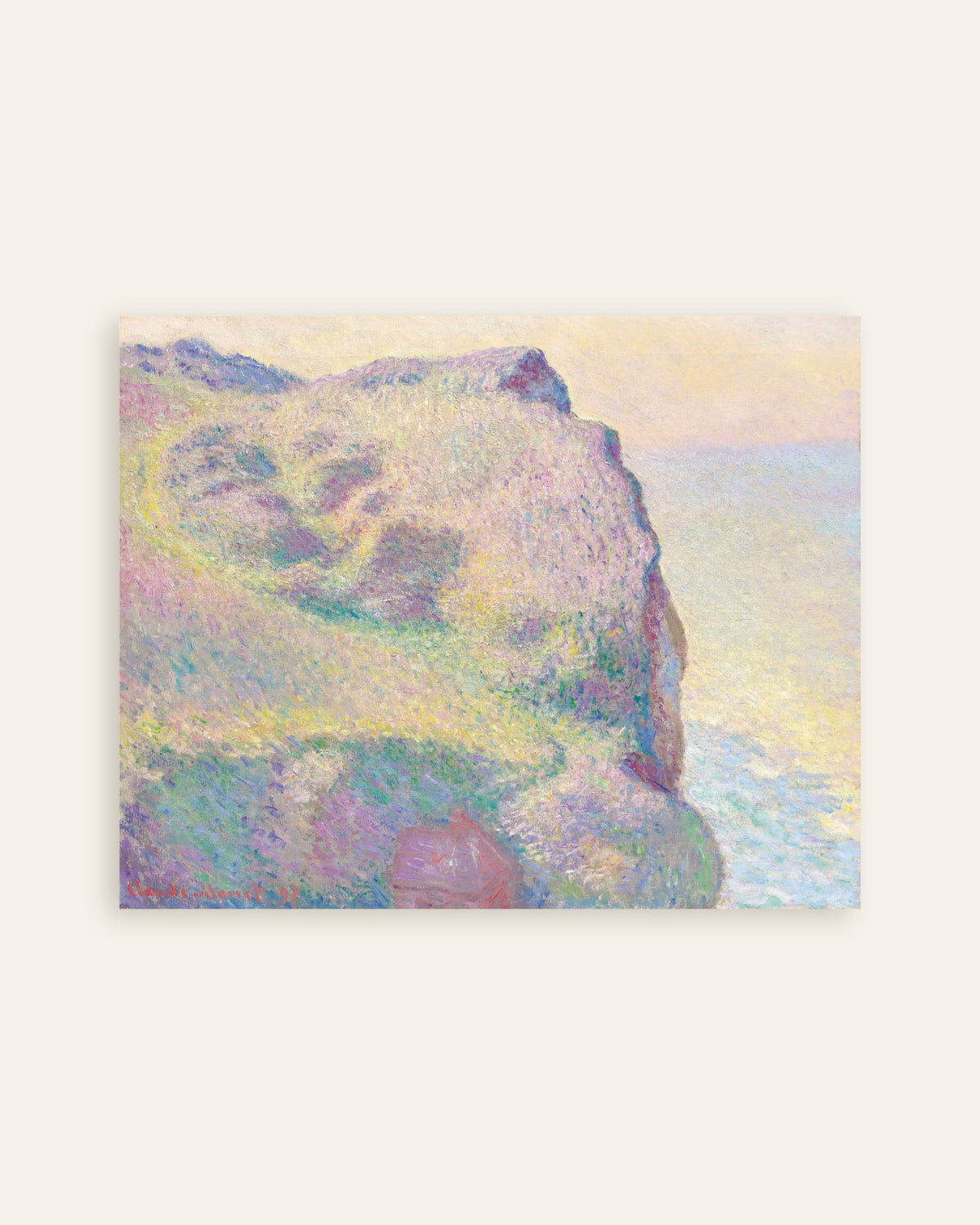 Poster Pointe du Petit Ailly (1897) av Claude Monet, miniatyr