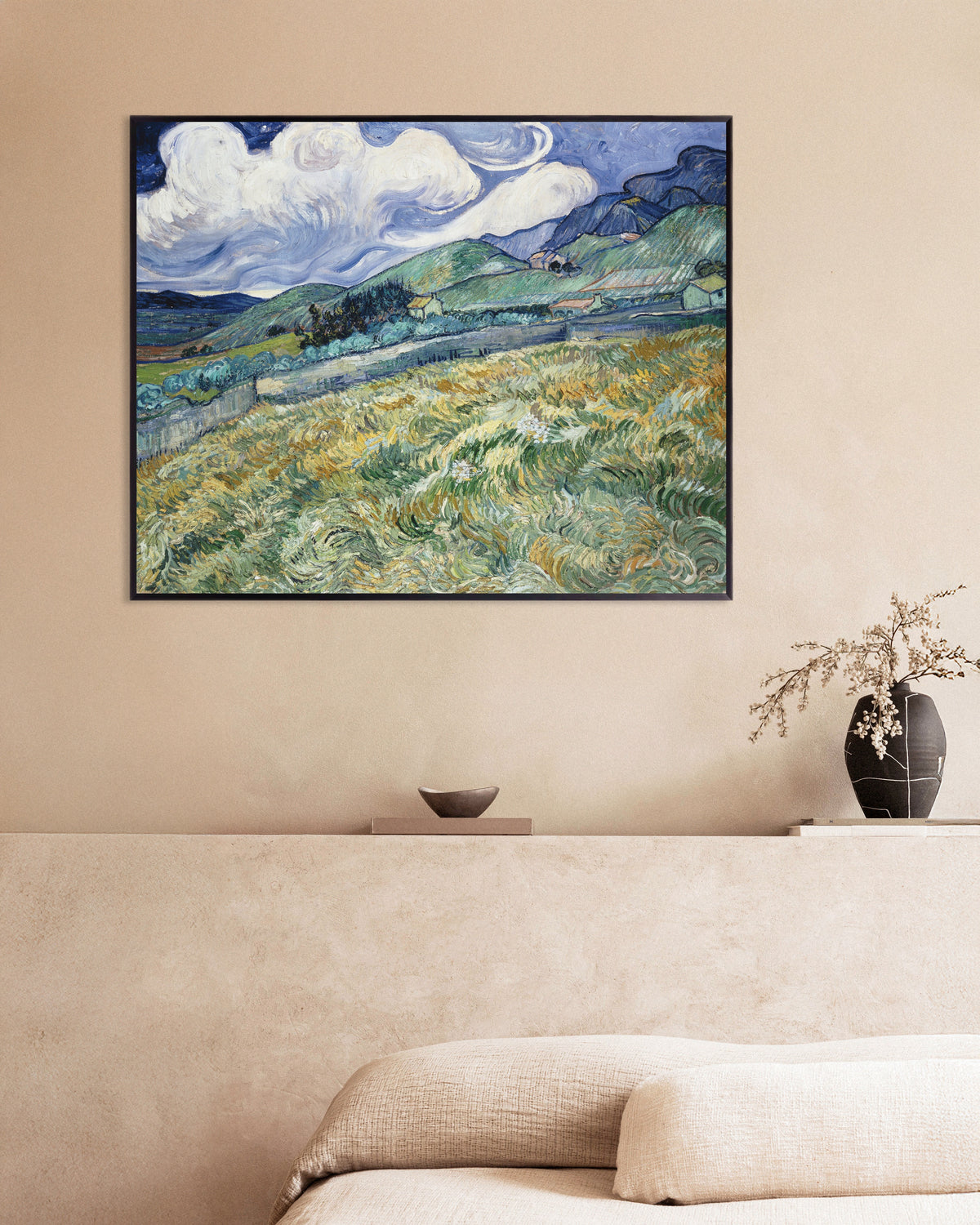 Poster med Landskap från Saint-Rémy (1889) av Vincent van Gogh, med metallram