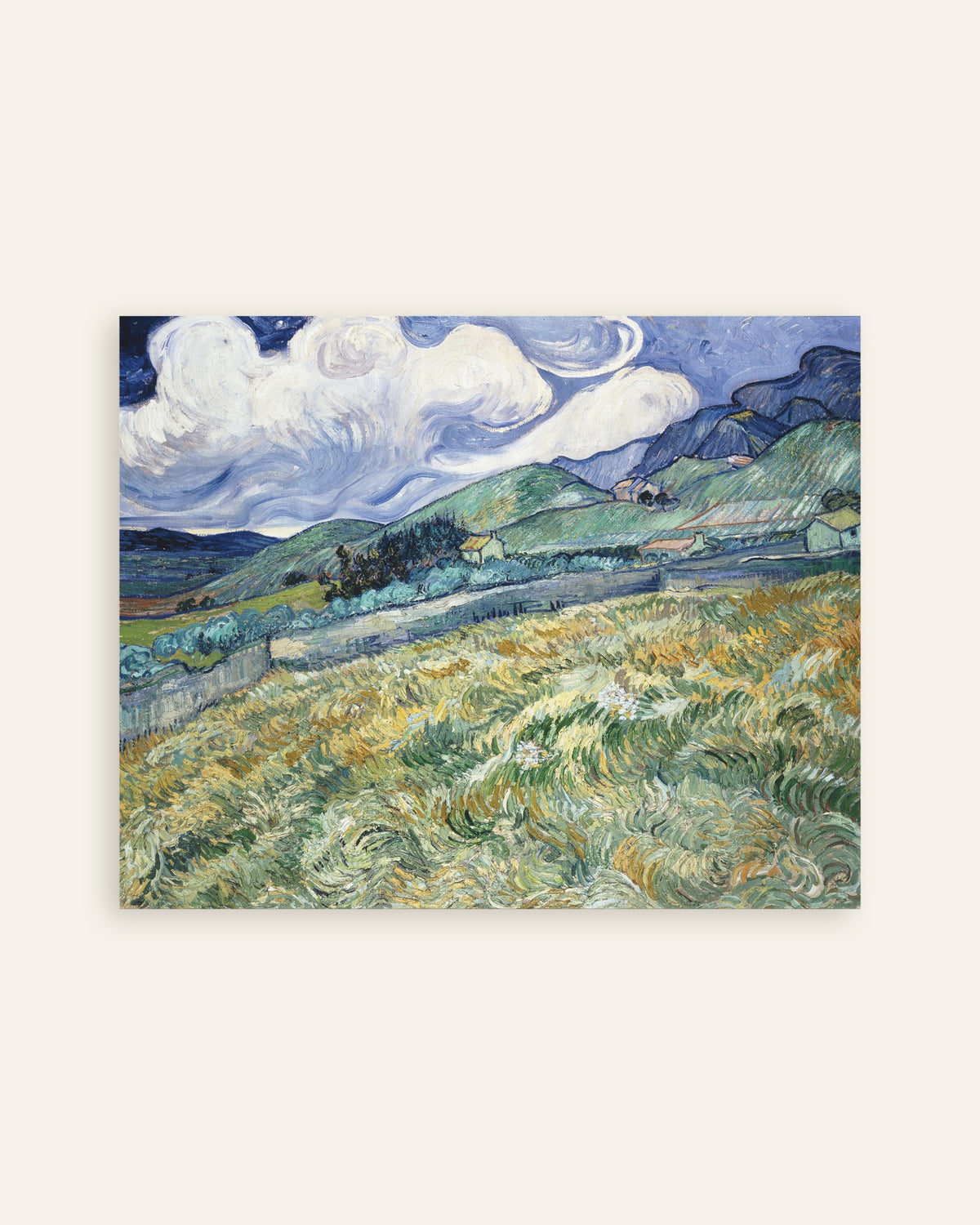 Poster med Landskap från Saint-Rémy (1889) av Vincent van Gogh, miniatyr