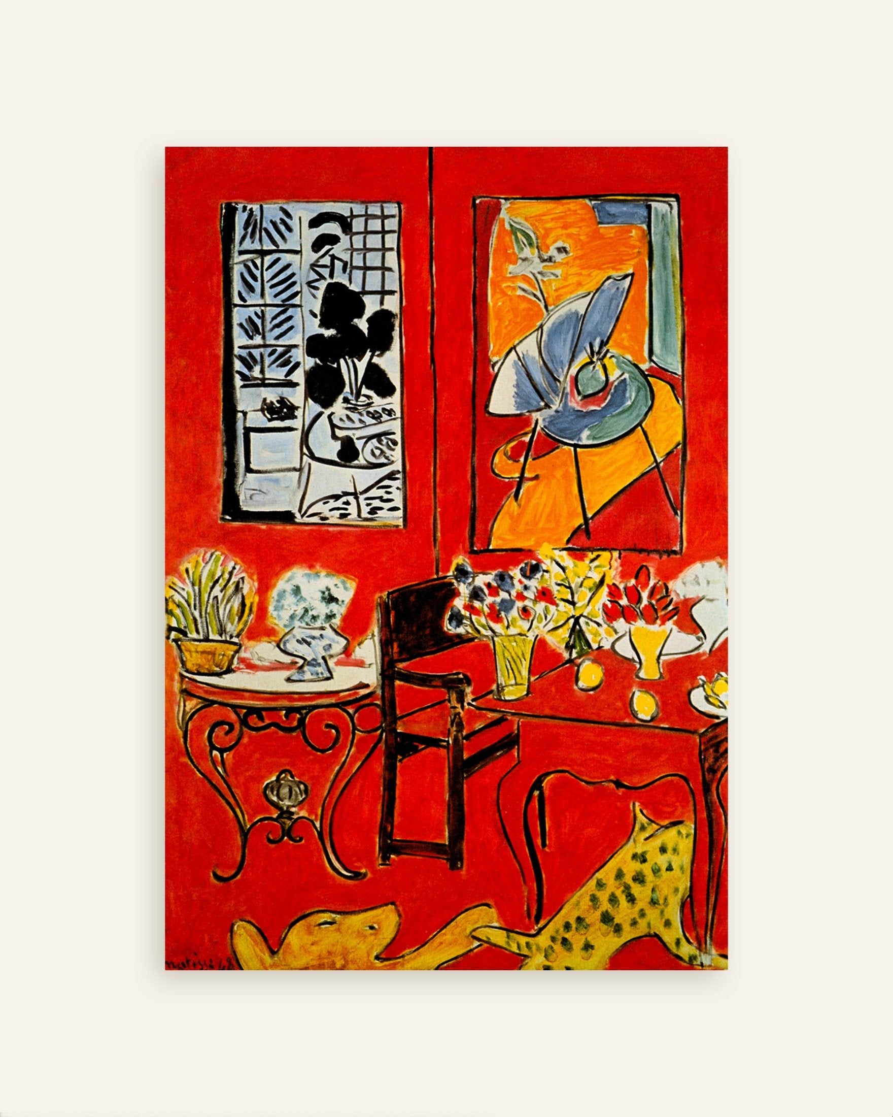 Poster of Large red interior (1946) by Henri Matisse, thumbnail