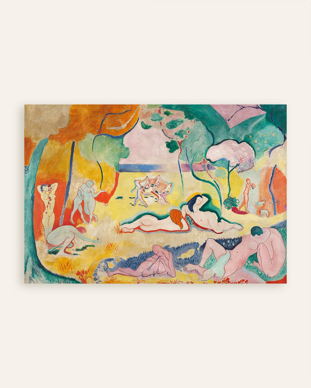 Poster av Le bonheur de vivre (Livsglädjen) (1905) av Henri Matisse, miniatyrbild