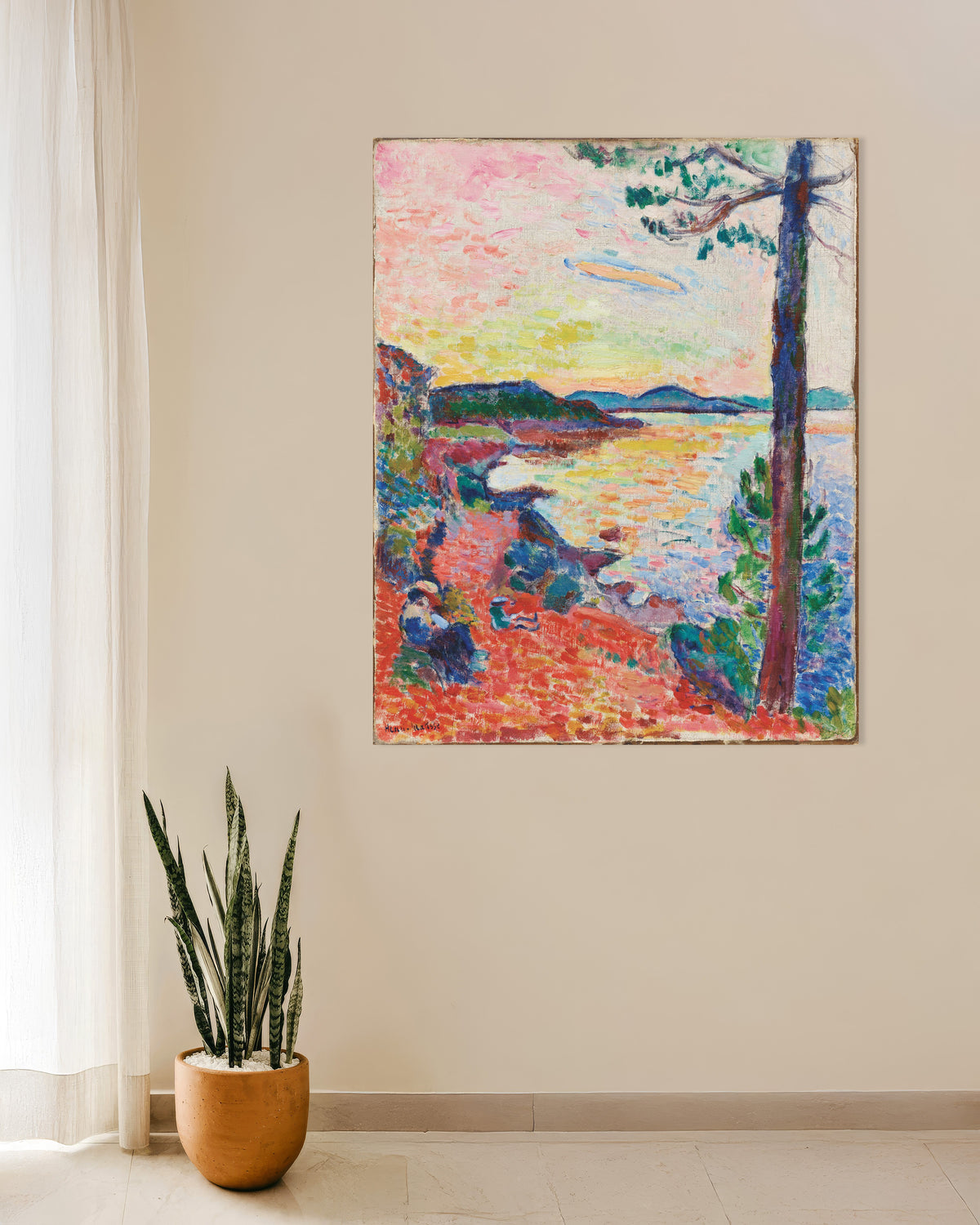 Poster av Le Goûter, Saint-Tropezbukten (1904) av Henri Matisse