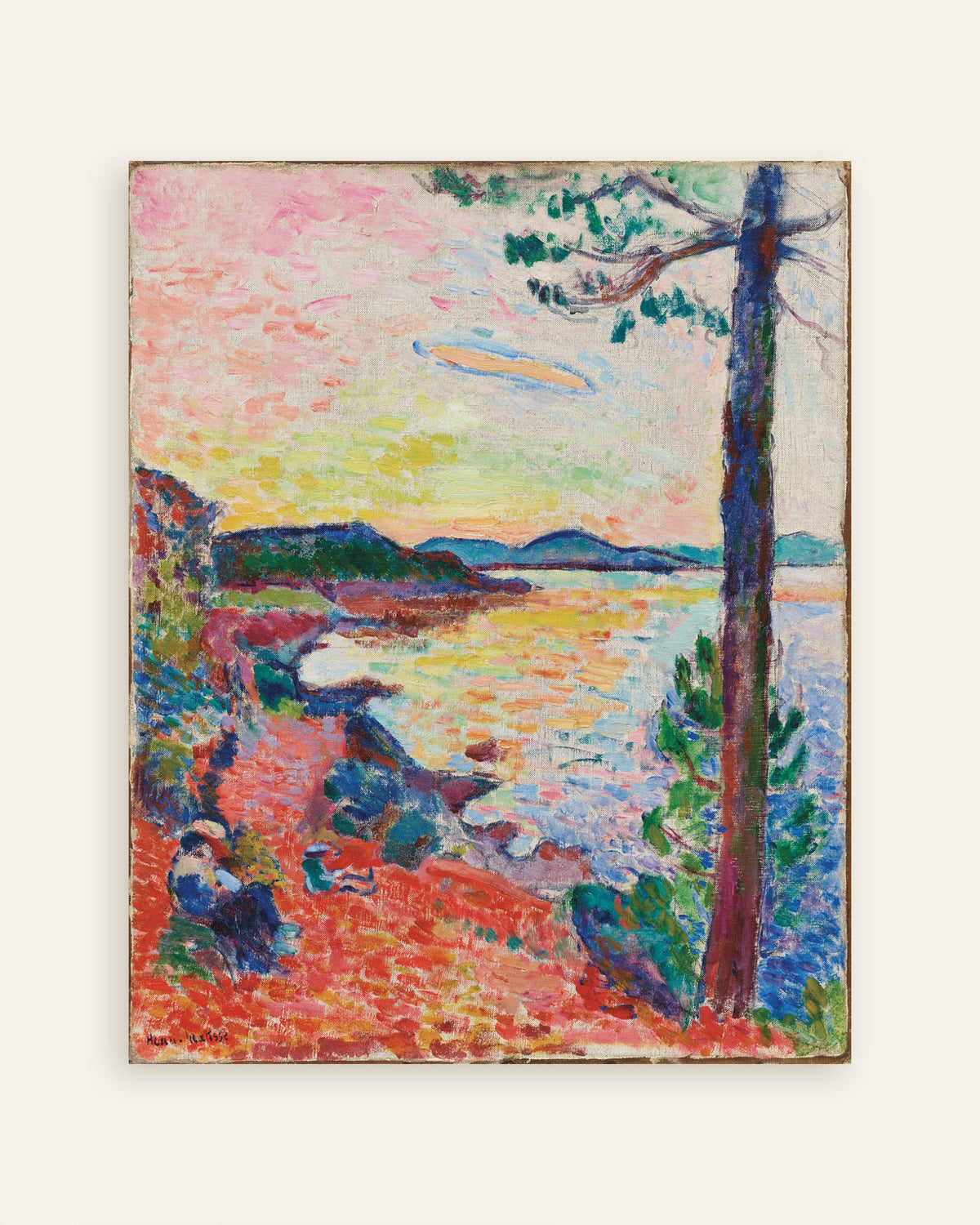 Poster av Le Goûter, Saint-Tropezbukten (1904) av Henri Matisse, miniatyr