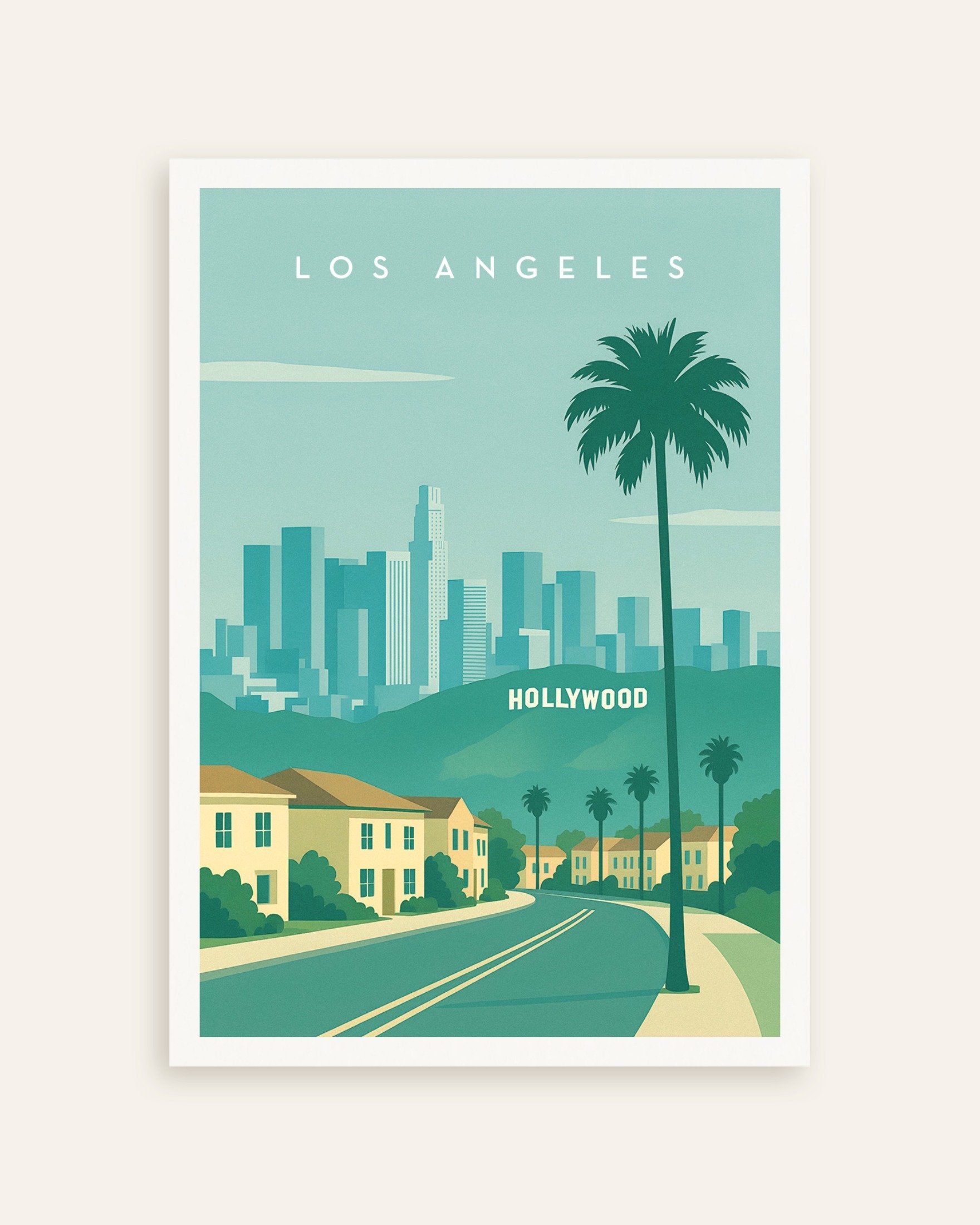 Poster of Los Angeles Hollywood Wall Art Print, thumbnail