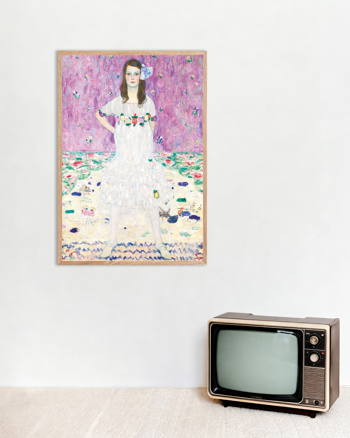 Poster Mäda Primavesi (1912–1913) av Gustav Klimt med ram i naturträ