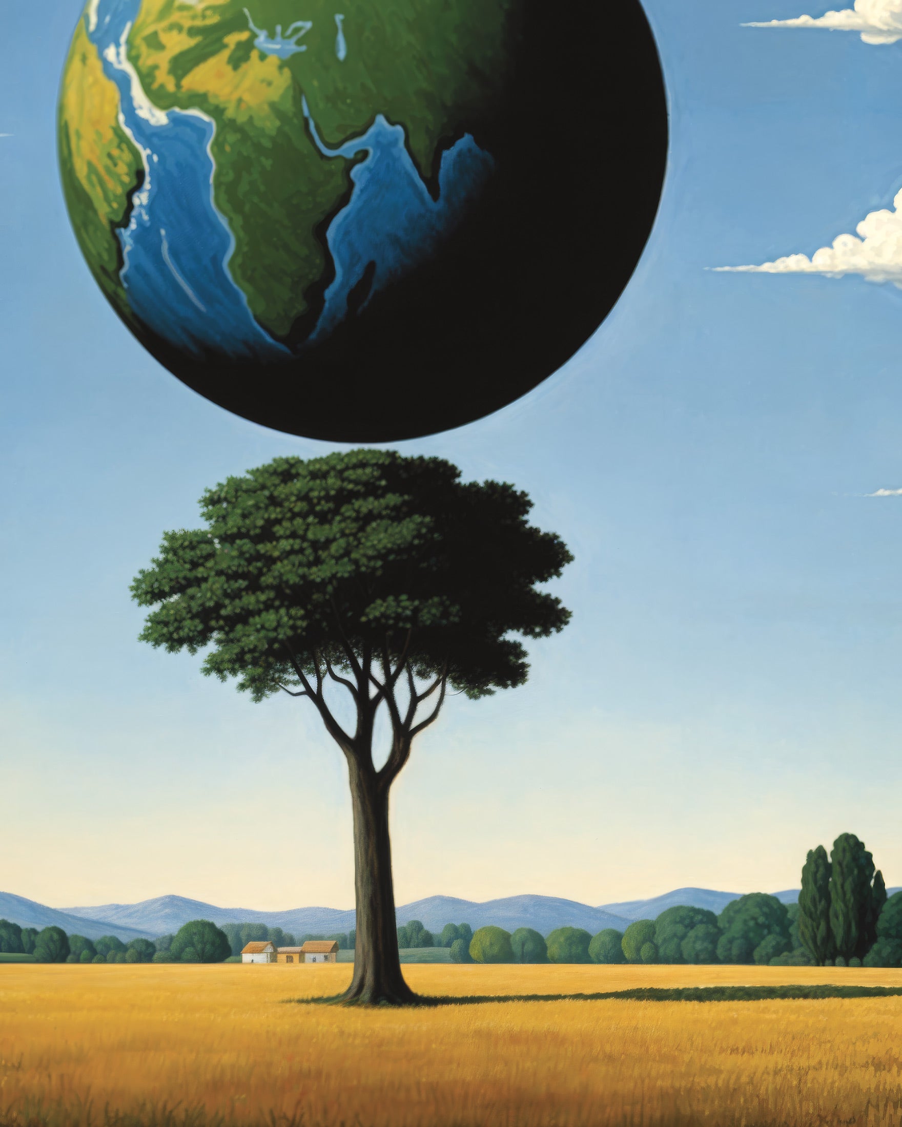 Världsträdet – surrealistisk belgisk poster