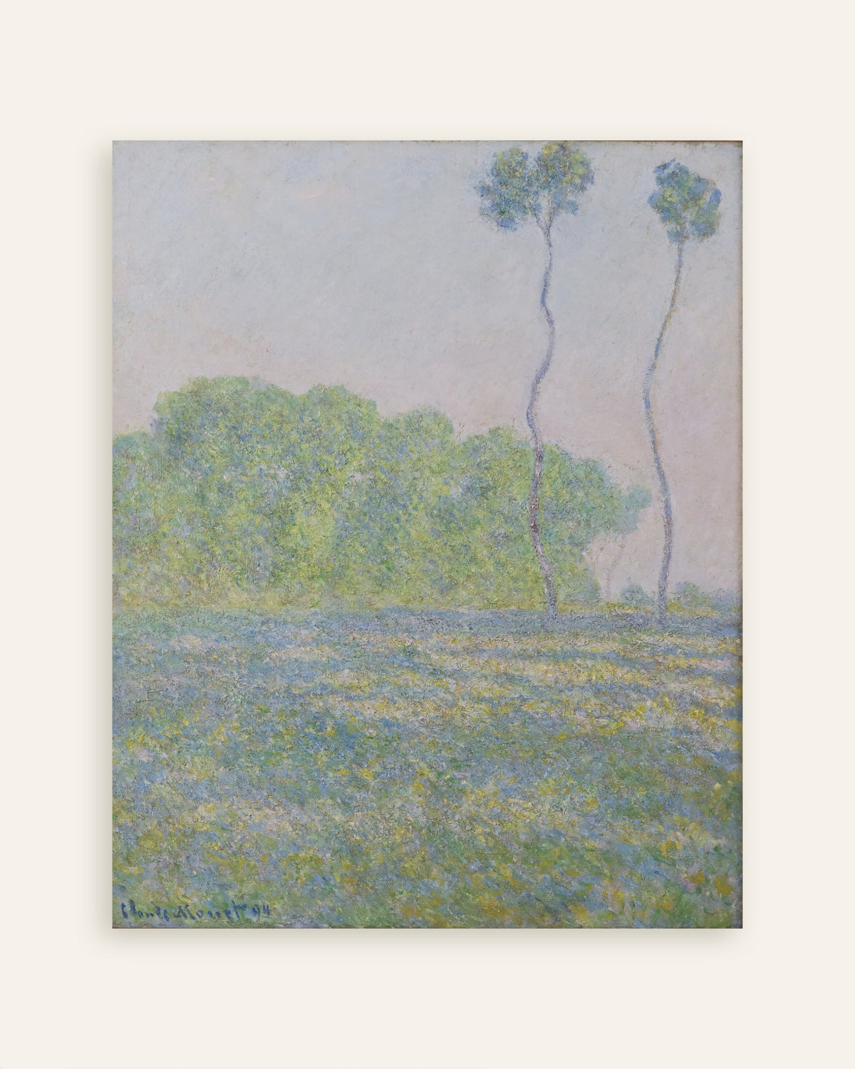 Poster Äng vid Giverny (1894) av Claude Monet, miniatyr