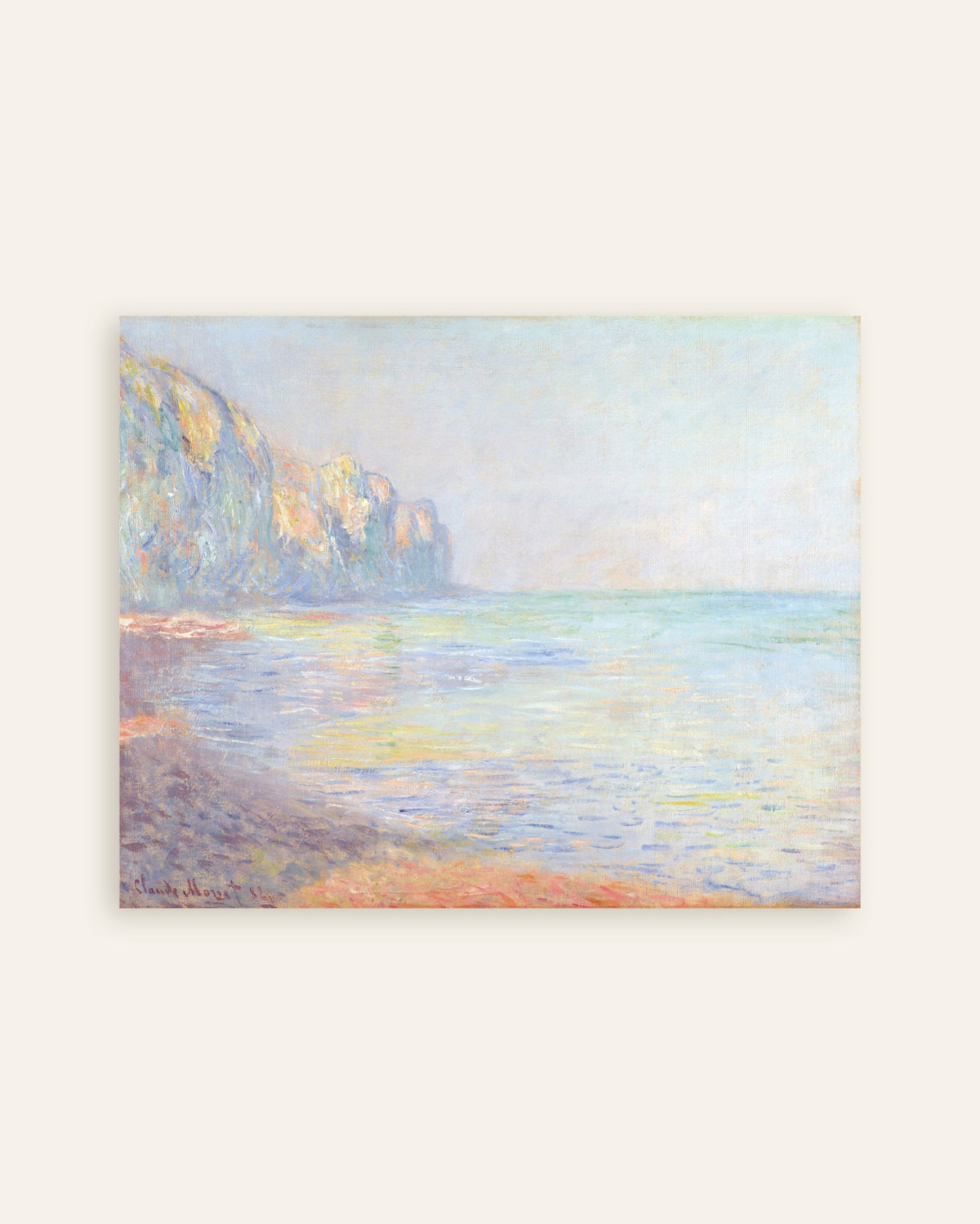 Poster Disig morgon vid Pourville (1882) av Claude Monet, miniatyr