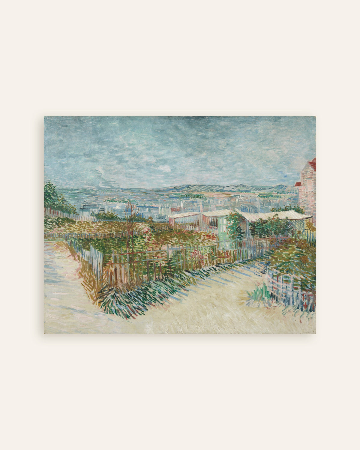 Poster av Montmartre, bakom Moulin de la Galette (1887) av Vincent van Gogh, miniatyr