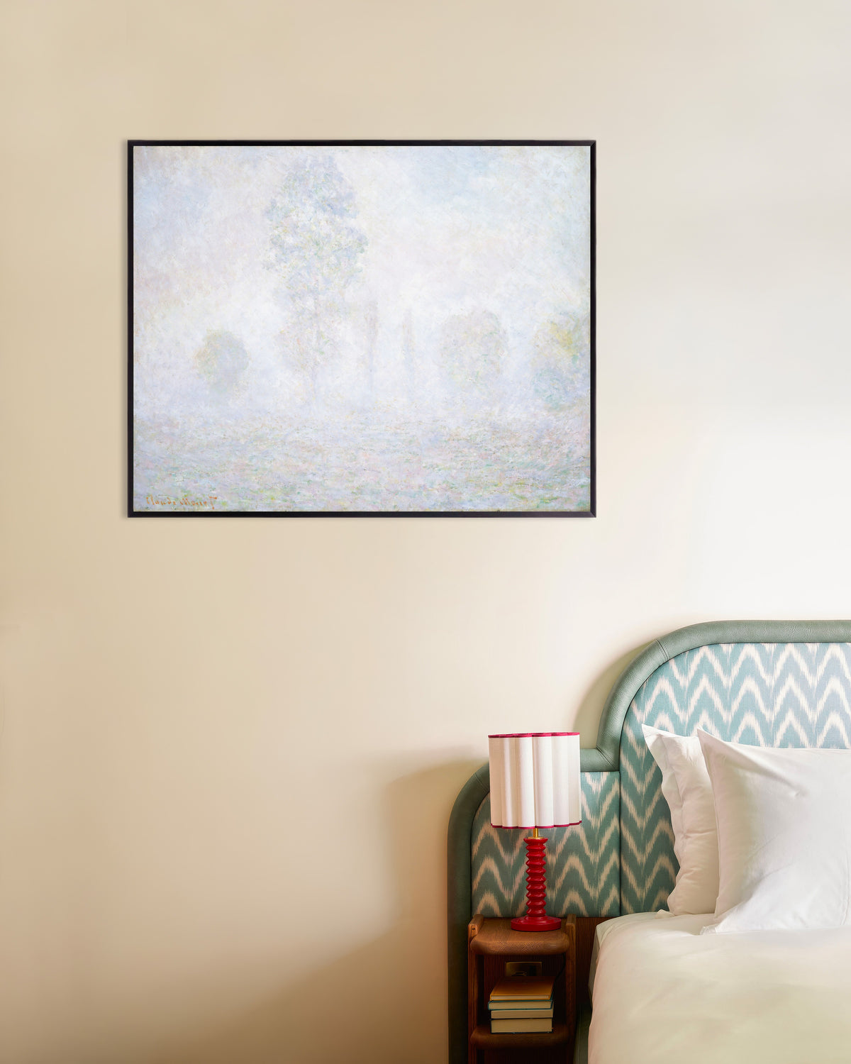 Poster Morgondis (1888) av Claude Monet med metallram