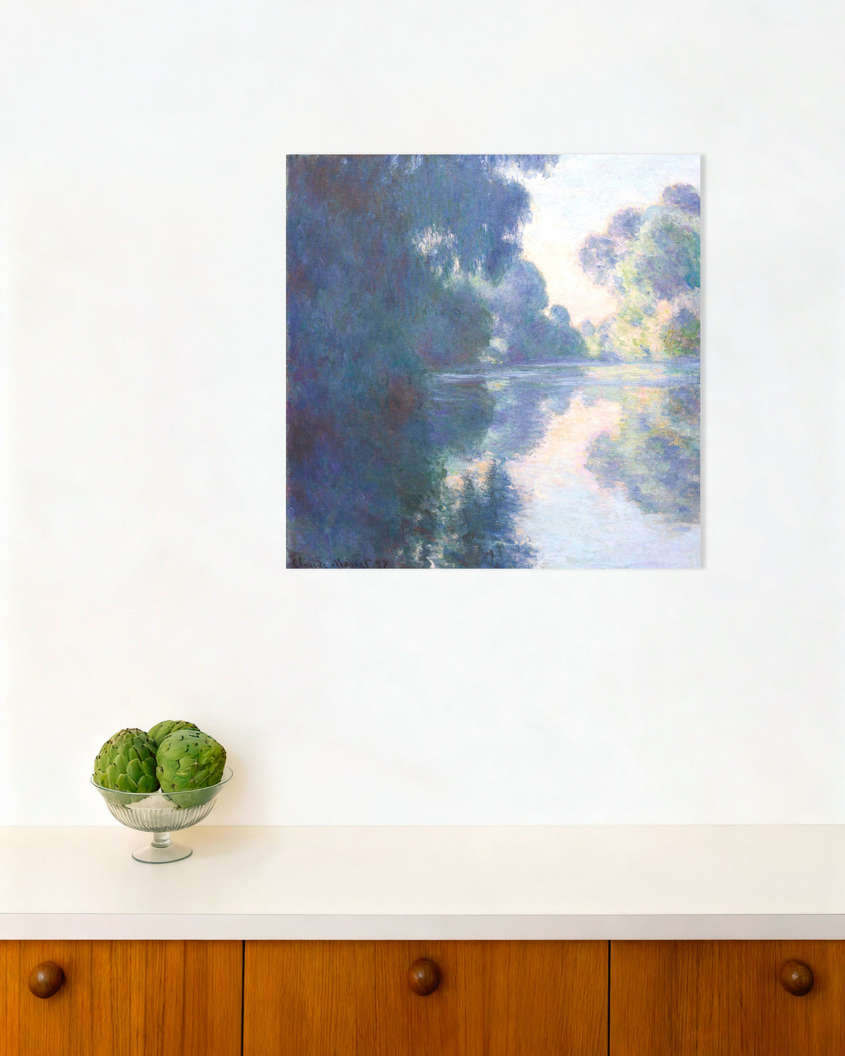 Poster Morgon vid Seine (1897) av Claude Monet